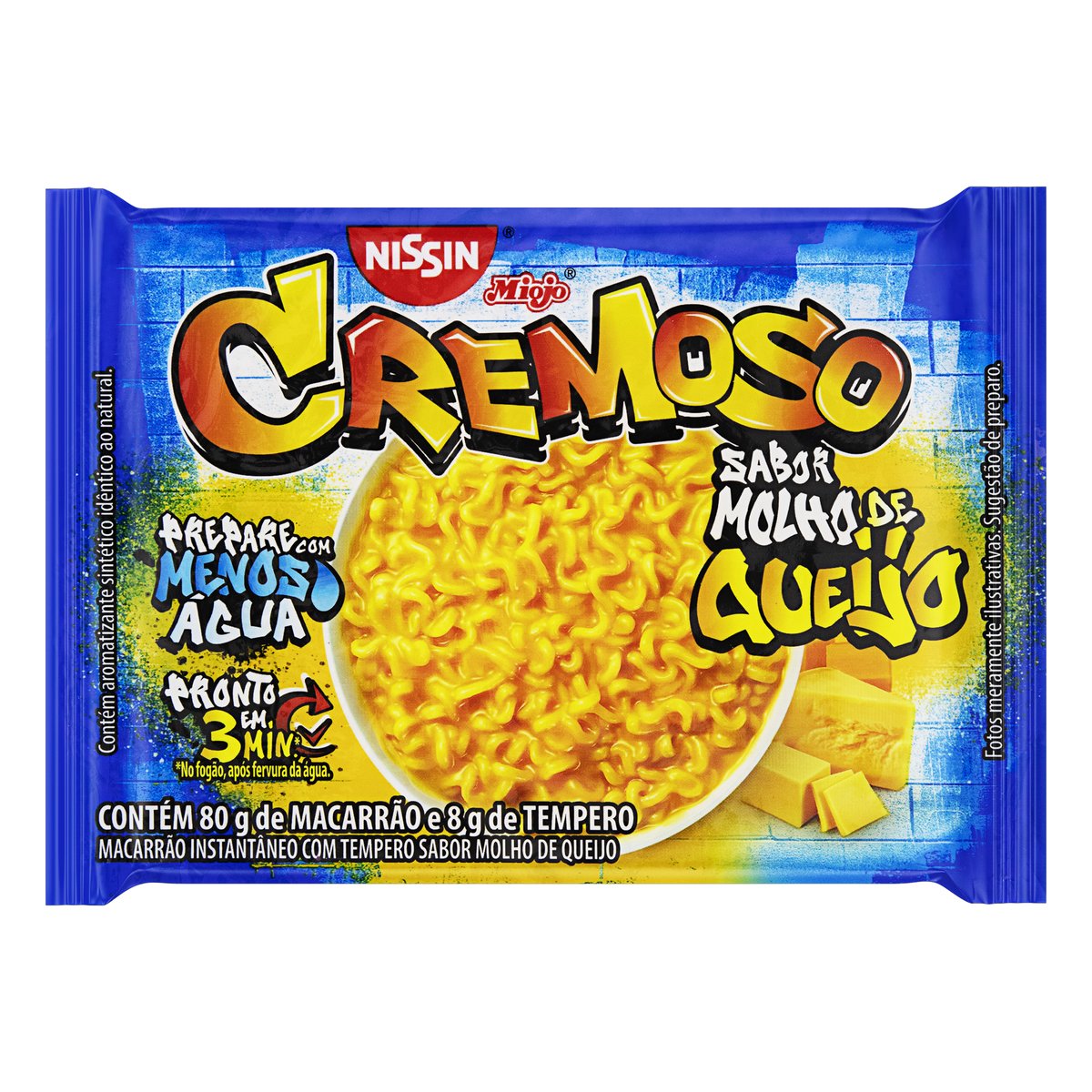 Macarrão Instantâneo Molho de Queijo Nissin Cremoso 88g