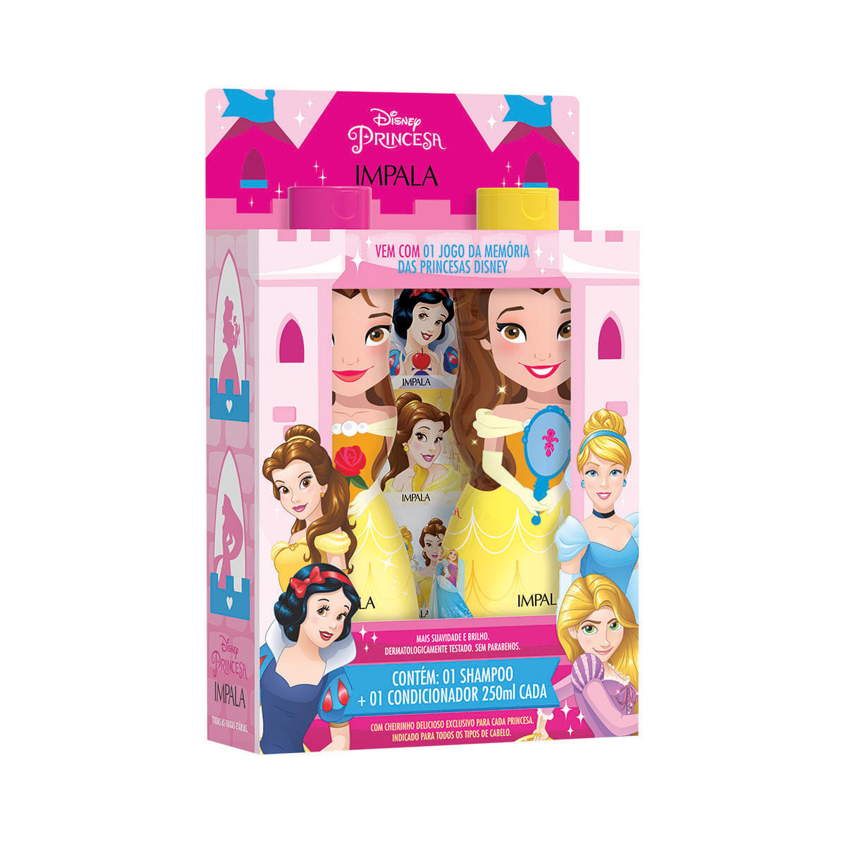 Kit Shampoo e Condicionador Infantil Impala Princesas Disney Bela