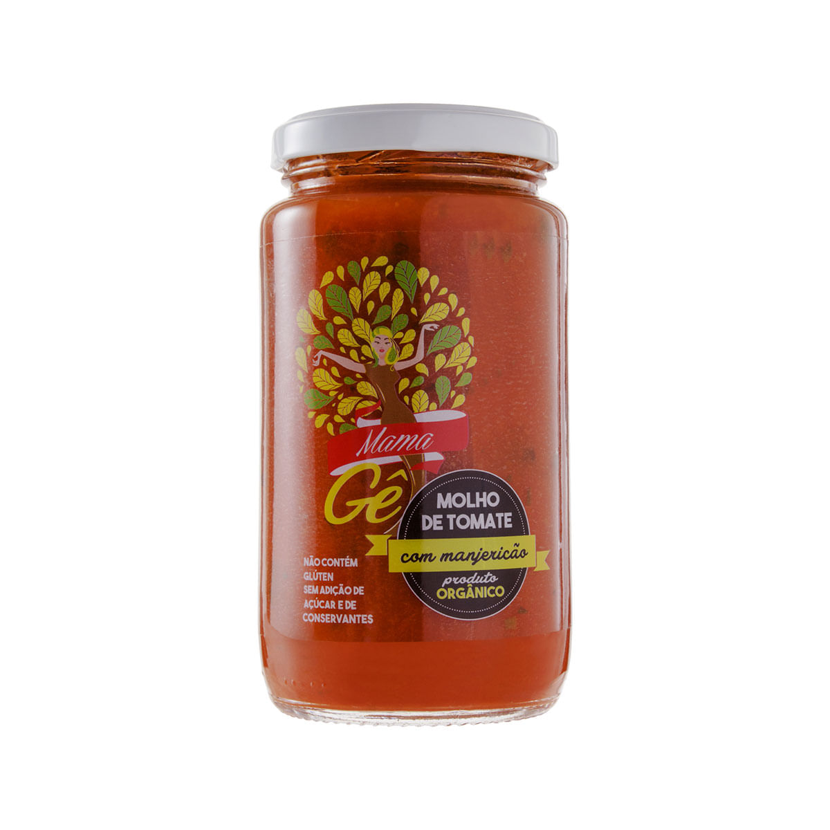 Molho de Tomate Orgânico Manjericão Caseiro Mama Gê 340g