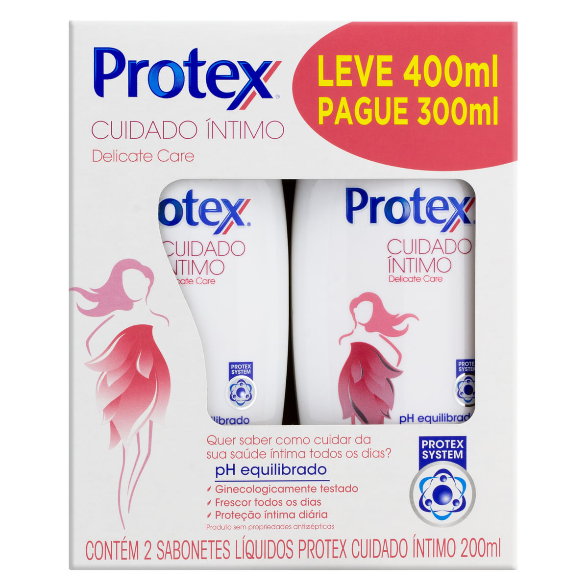 Protex Cuidado Íntimo Delicate Care Sabonete Íntimo Líquido 200ml Promo 2un