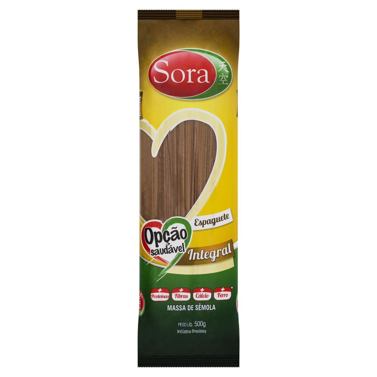 Macarrão de Sêmola Integral Sora Espaguete 500 g