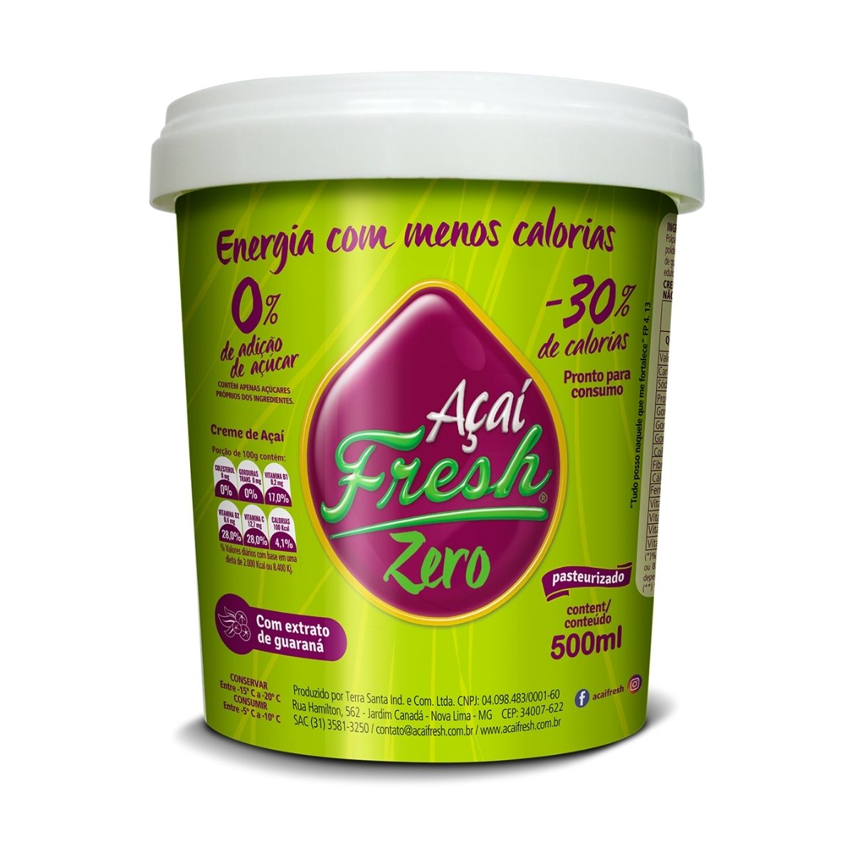 Açaí Zero Açaí Fresh Pote 500 ml