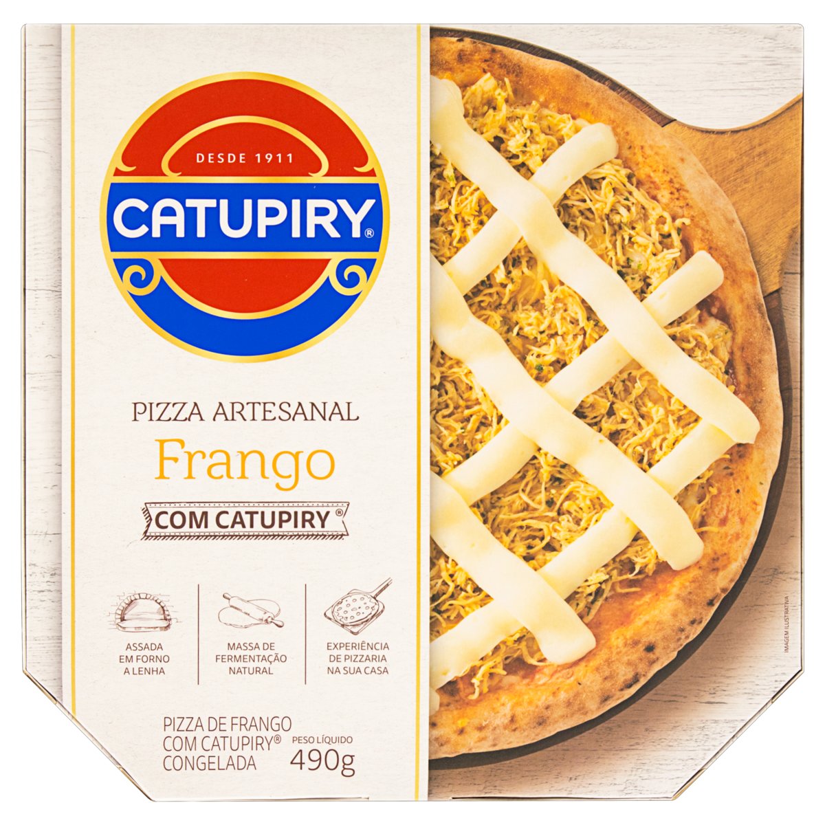 Pizza Frango com Catupiry Artesanal 490g