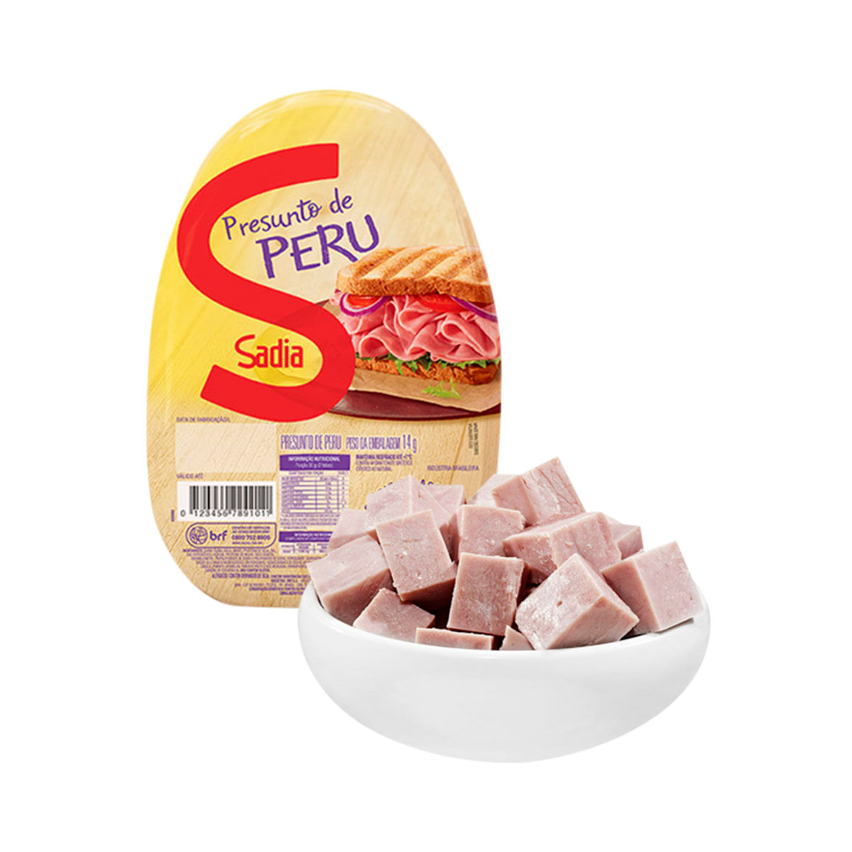 Presunto de Peru em Cubos Sadia 300g