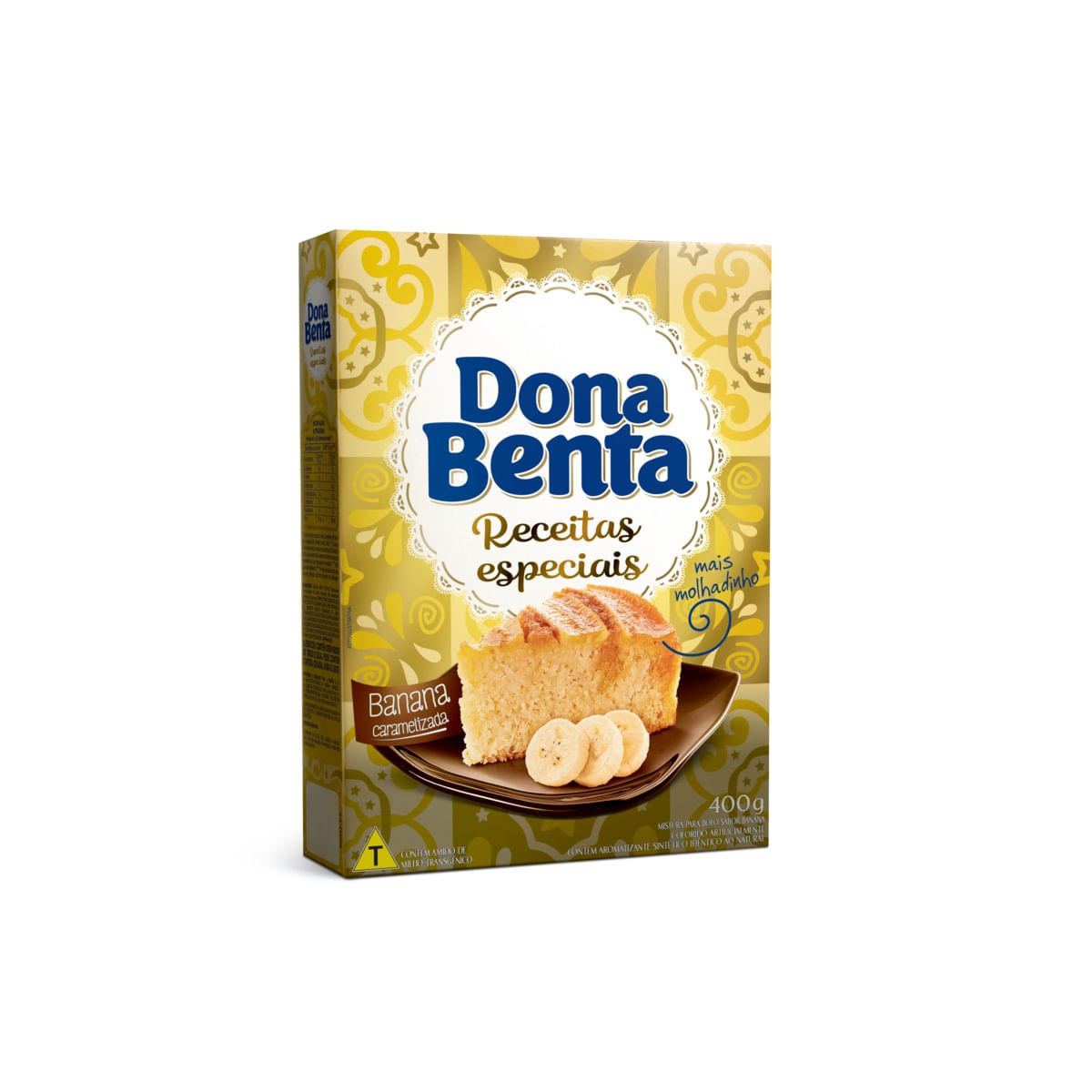 Mistura para Bolo, banana caramelizada, Dona Benta 400g