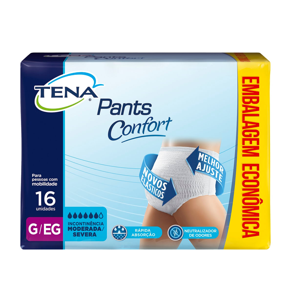 Roupa Intíma Descartável Tena G-EG Pants 16 Unidades