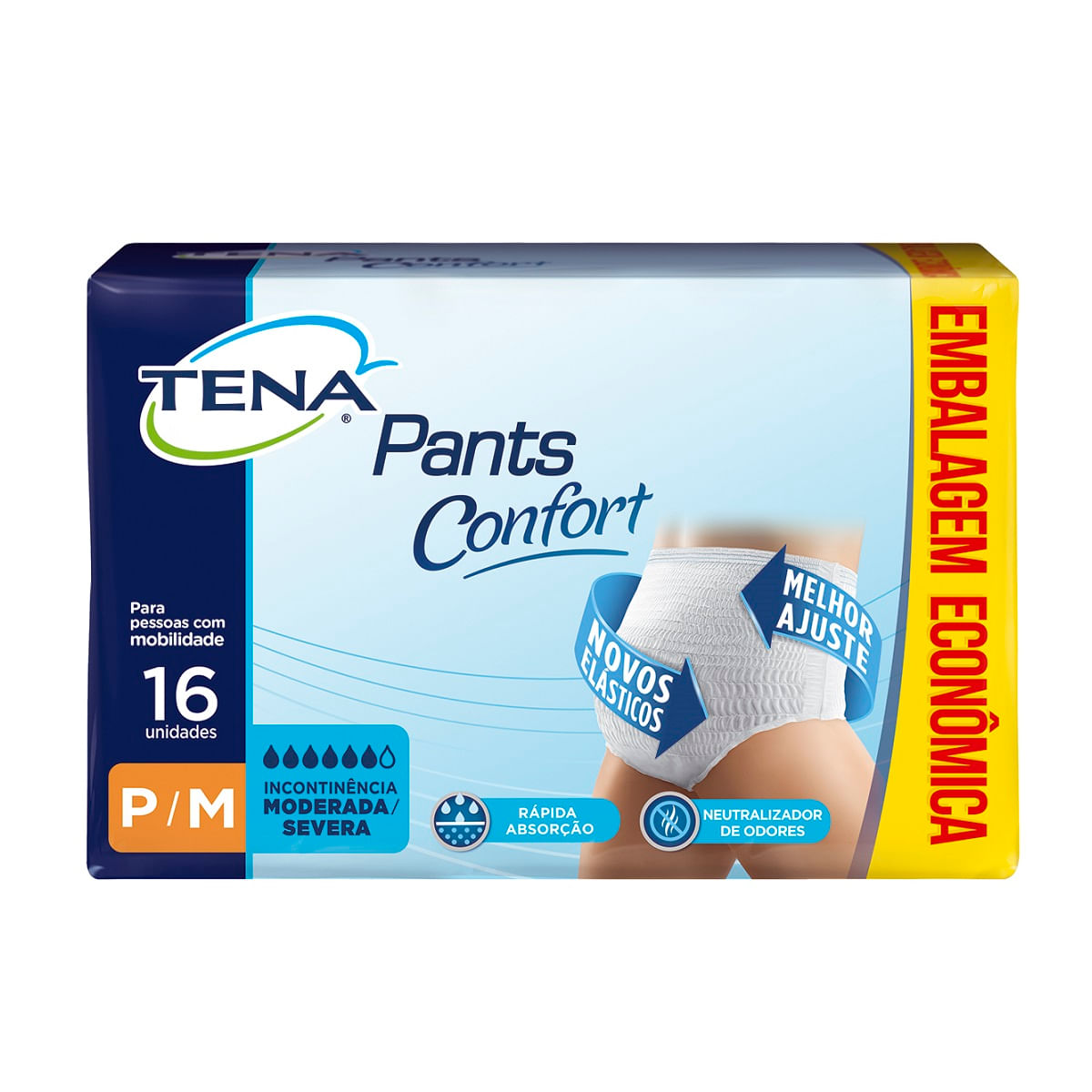 Roupa Descartável Tena , P-M, Pants 16 uni