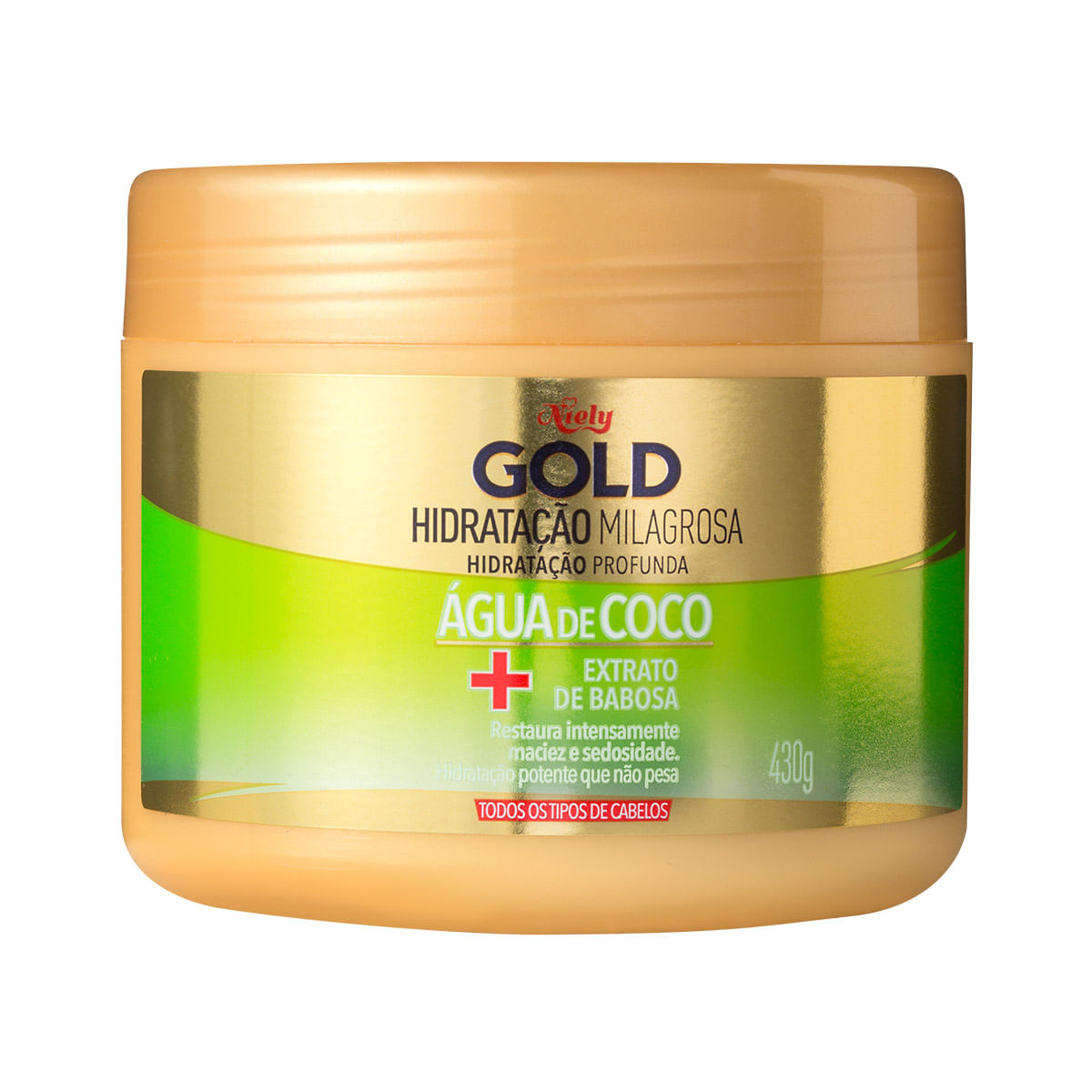 Creme de Tratamento Hidratação Milagrosa Niely Gold Água de Coco 430g