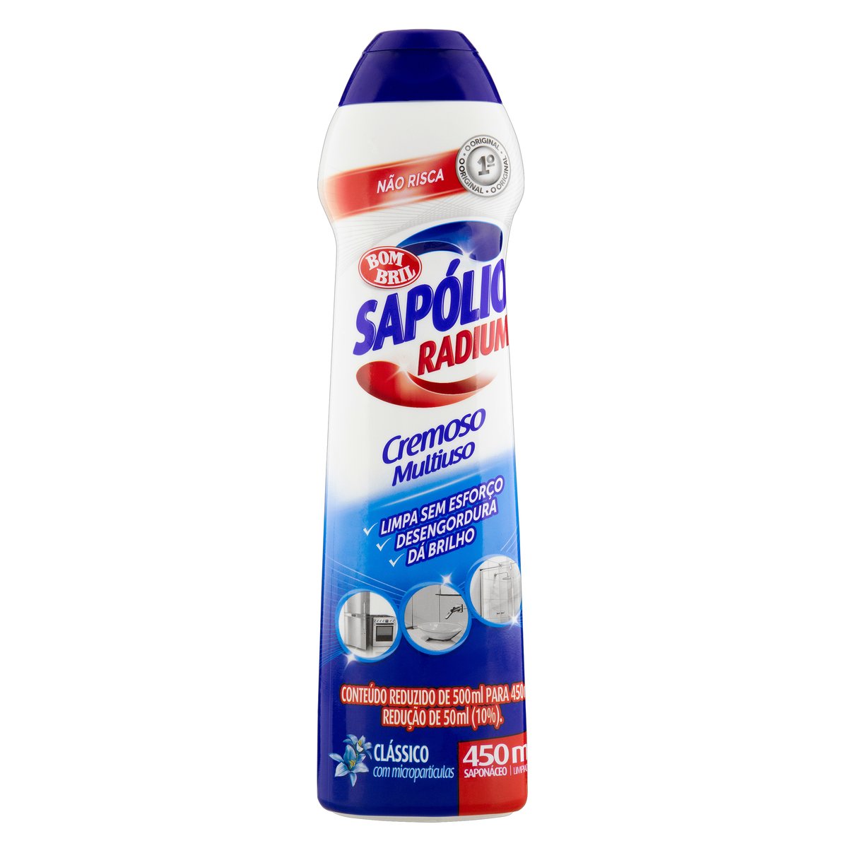 Saponáceo Cremoso Multiuso Clássico Bom Bril Sapólio Radium 450ml