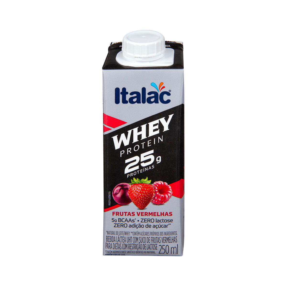 Bebida Láctea Italac com Whey Protein Sabor Frutas Vermelhas 250ml