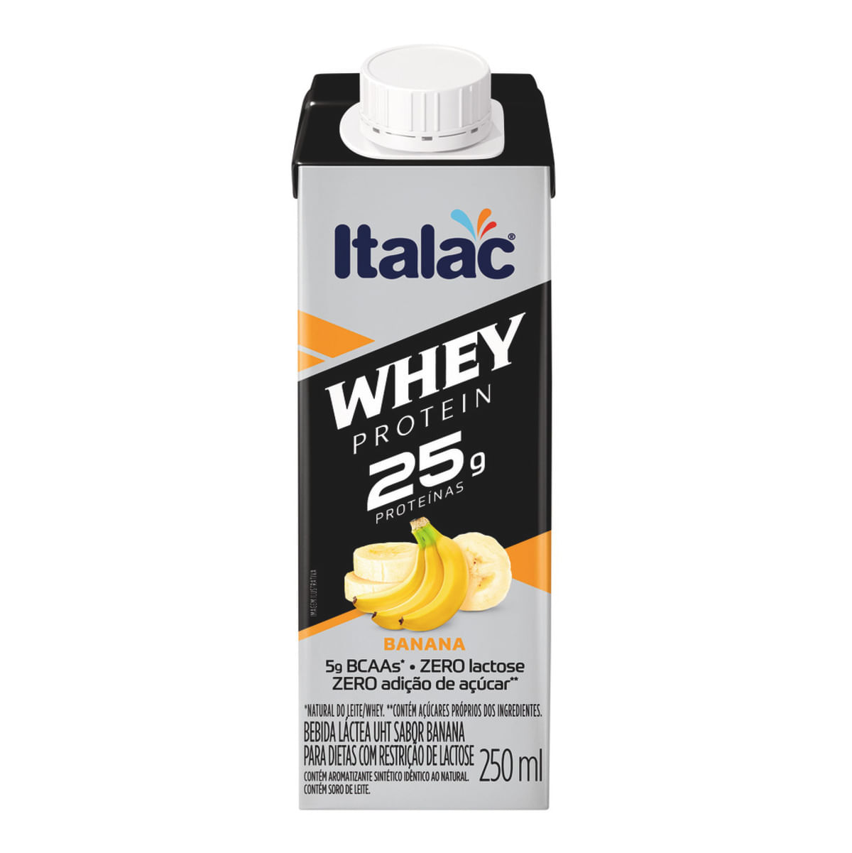 Bebida Láctea Whey Protein Italac Banana 250 ml