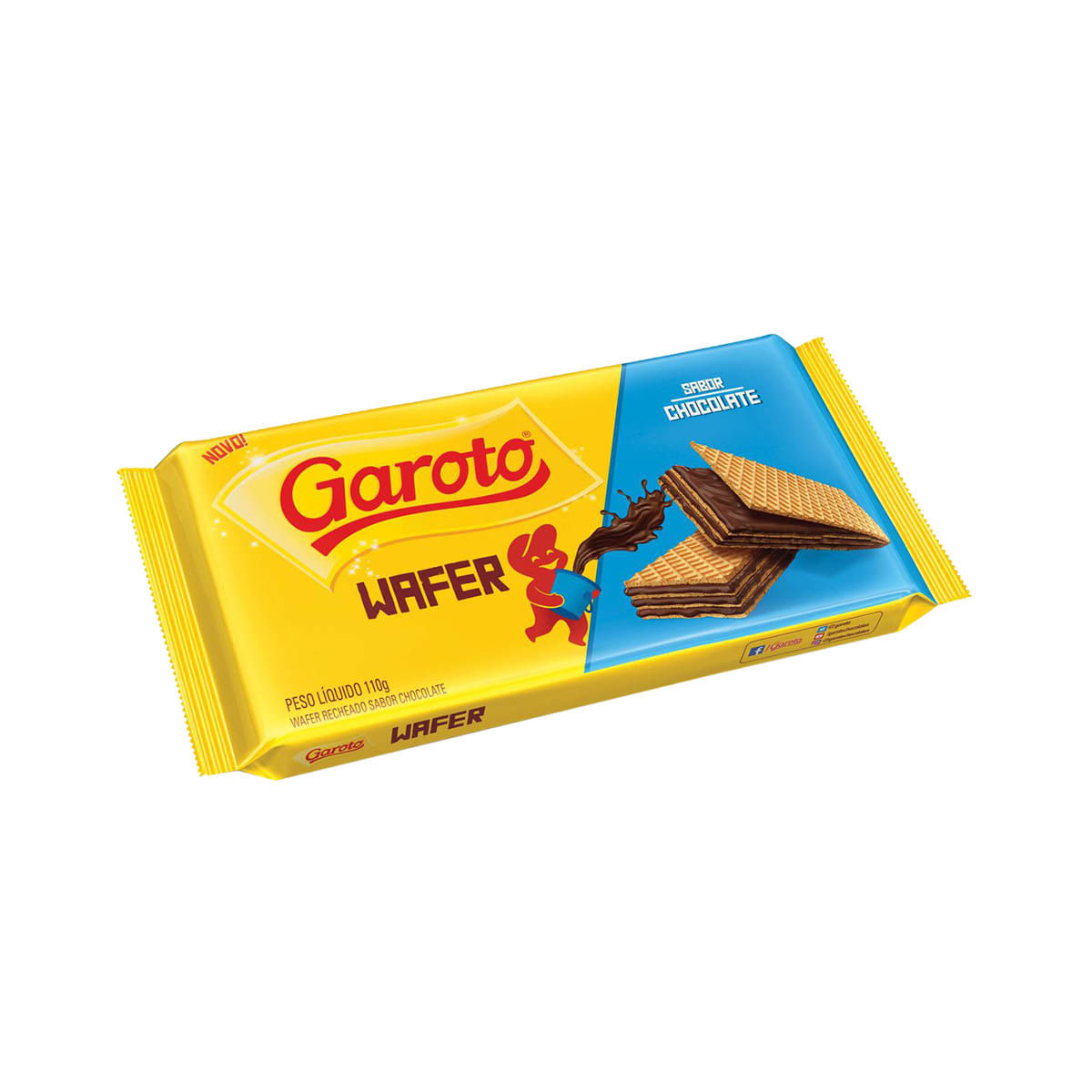 Biscoito wafer chocolate Nestlé Garoto - 110 g