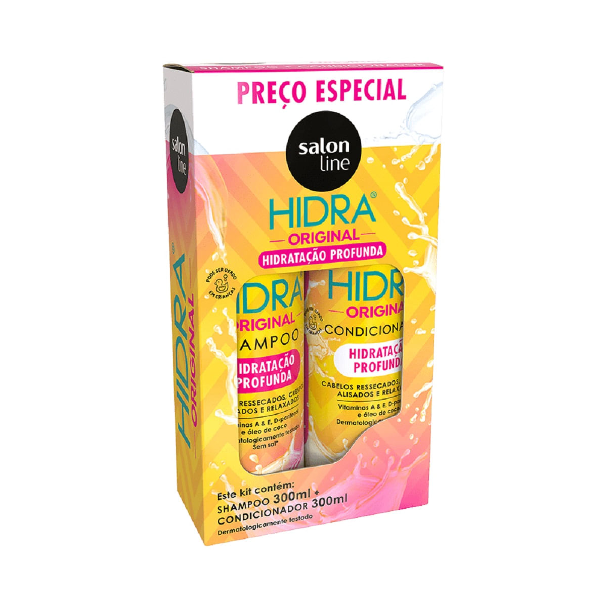 Kit Shampoo + Condicionador Salon Line Hidra Original 300 ml