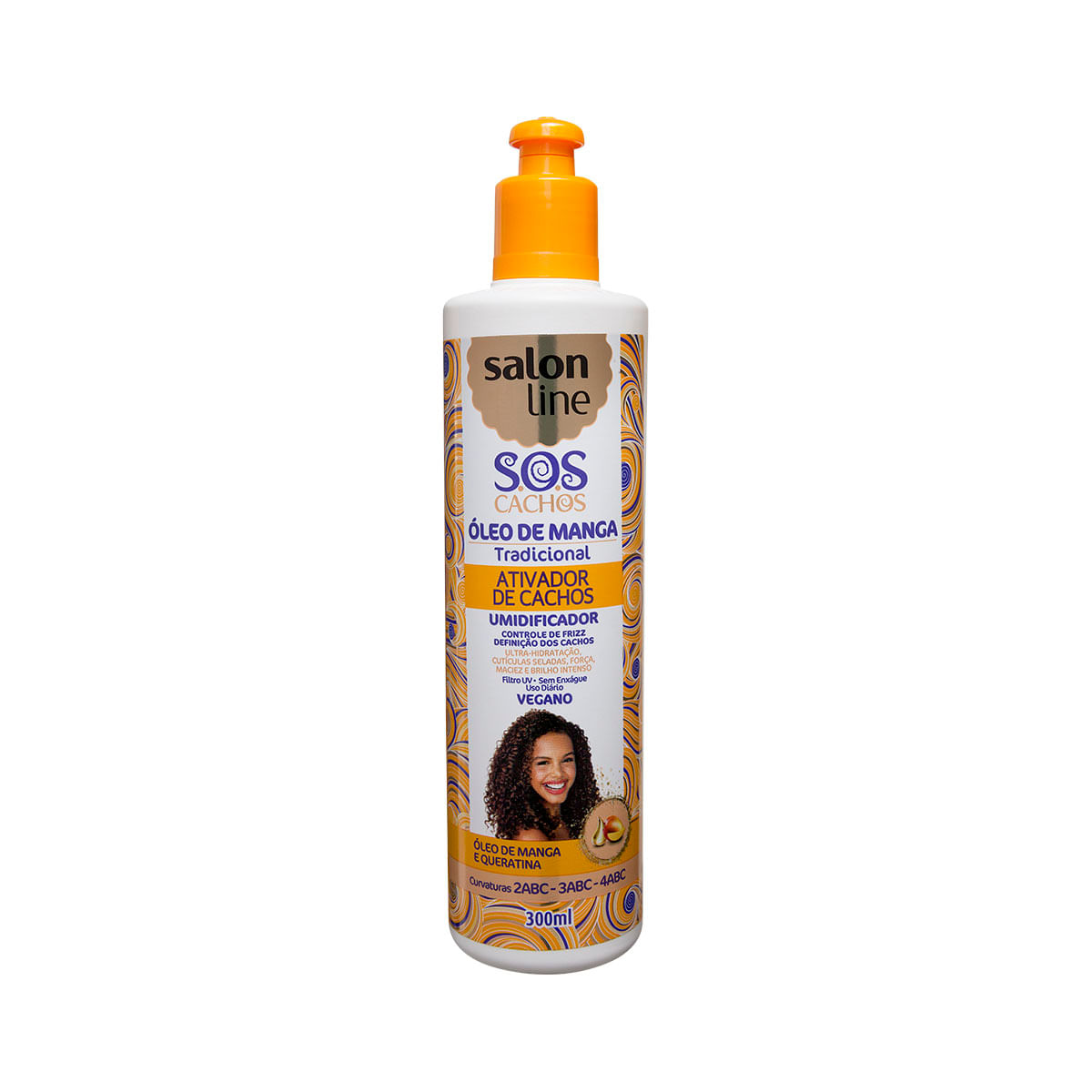 Ativador de Cachos Salon Line S.O.S Cachos Controle de Frizz Óleo de Manga 300ml