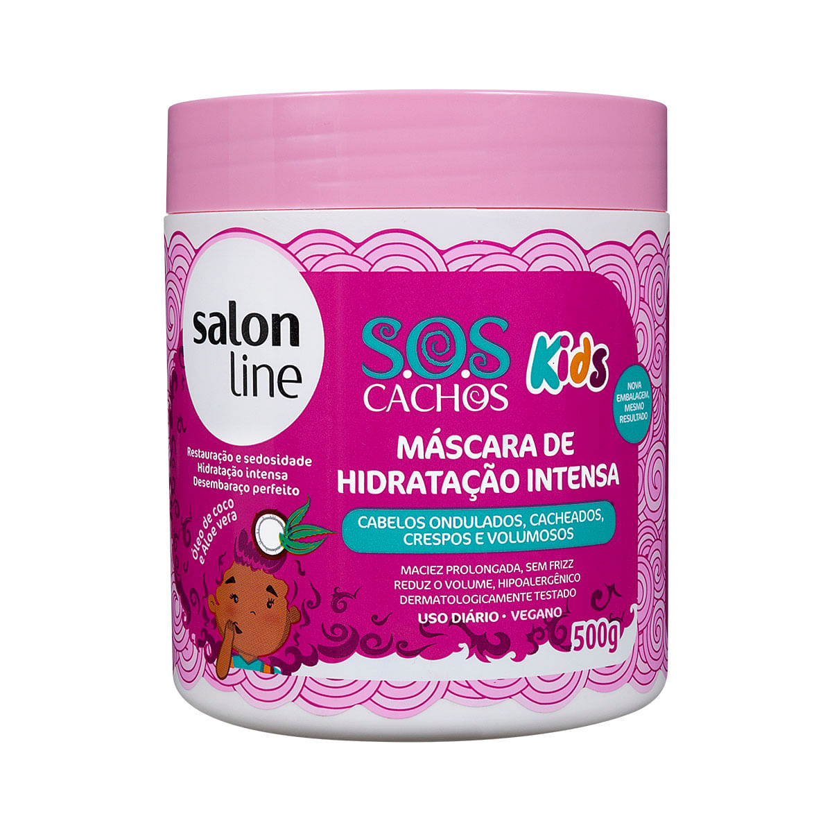 Máscara de Tratamento Salon Line S.O.S Cachos Hidratação Intensa Infantil 500g