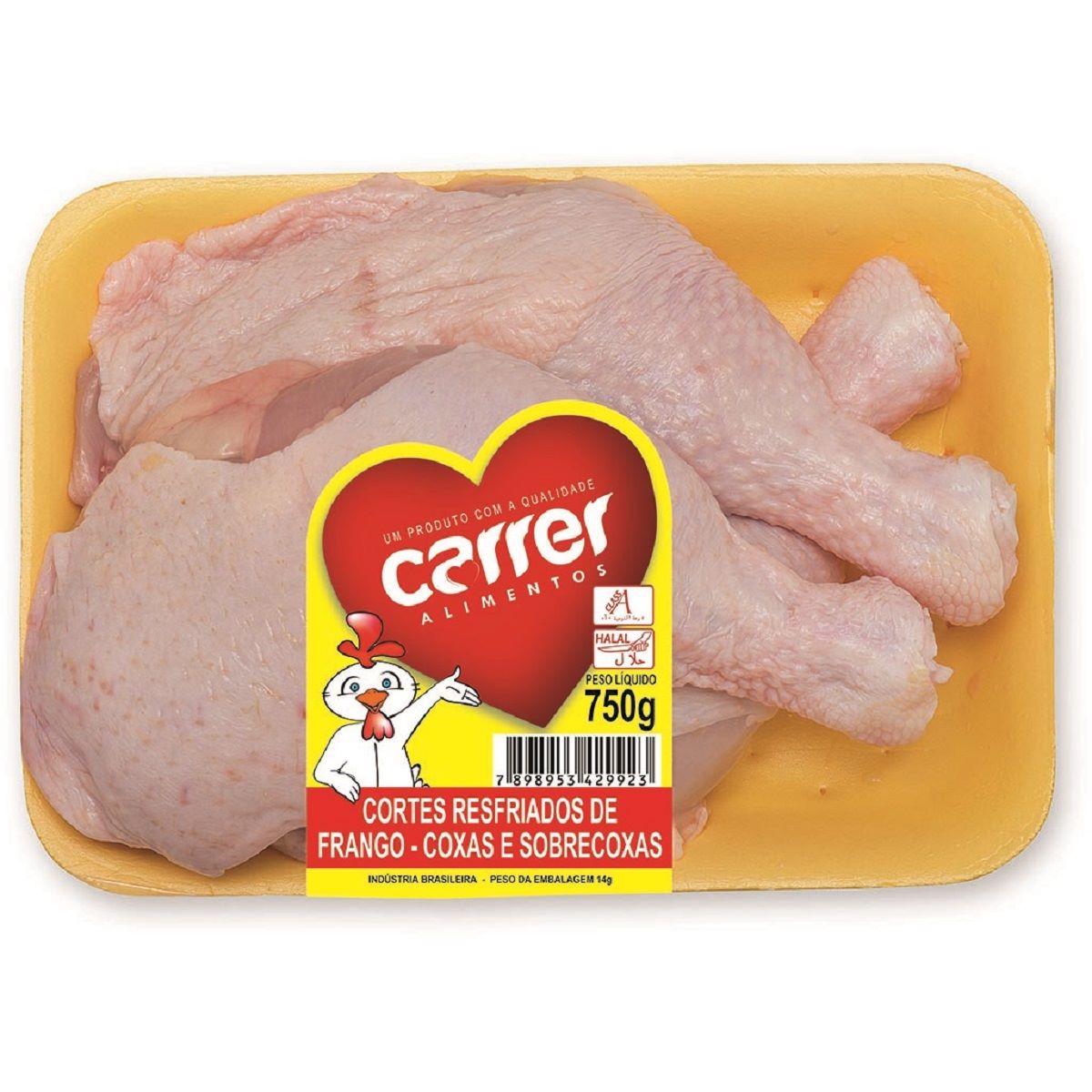 Coxa com Sobrecoxa de Frango Resfriado Carrer 750 g