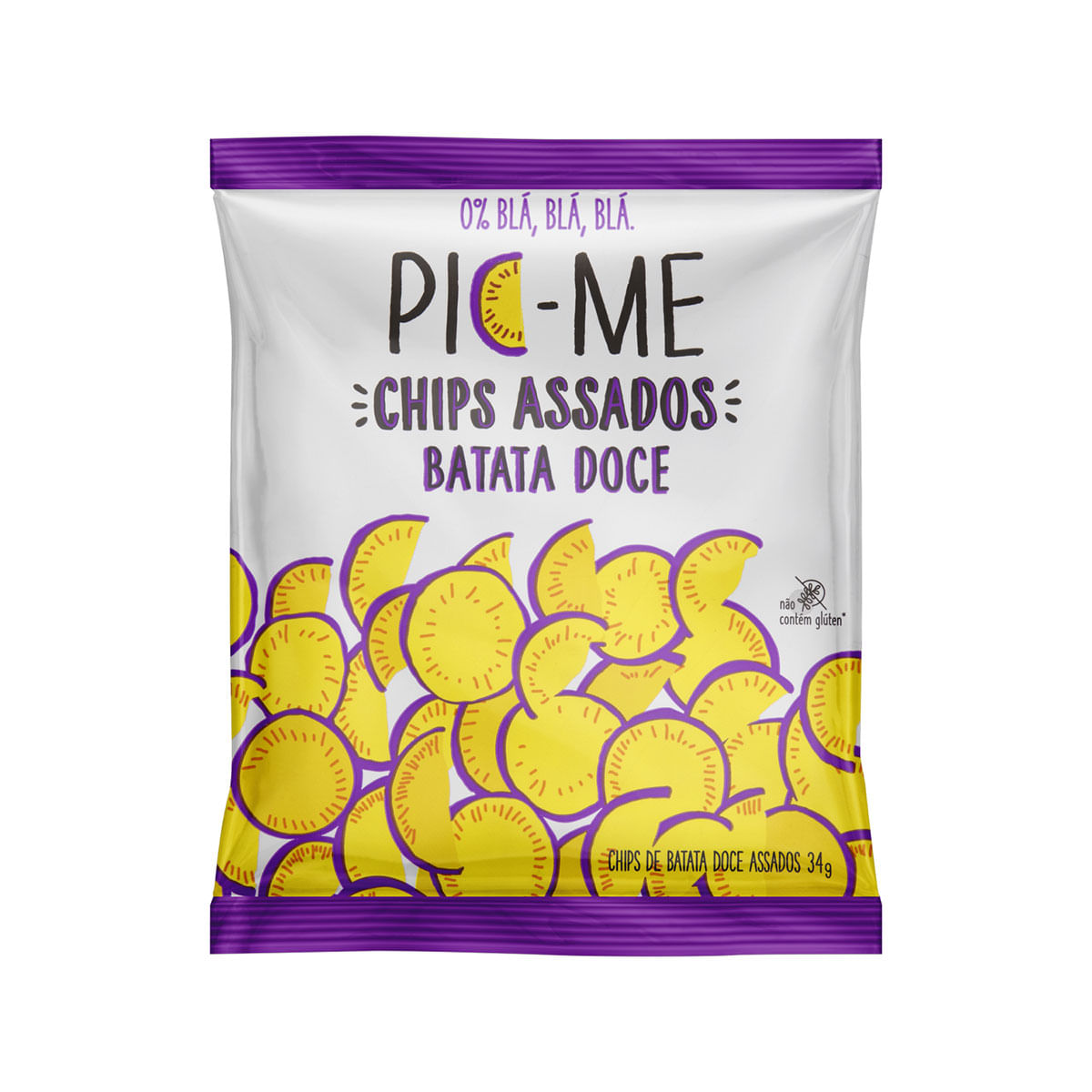 Chips Batata-Doce Pic-Me Pacote 34g