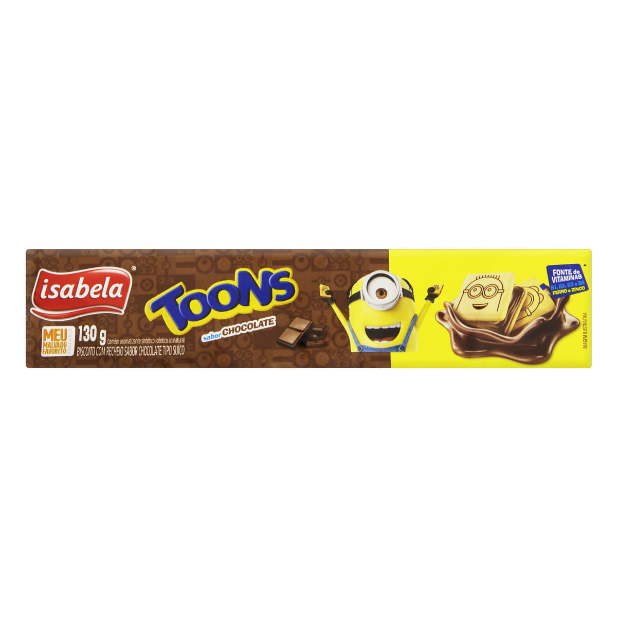 Biscoito Recheio Chocolate Meu Malvado Favorito Isabela Toons 130 g