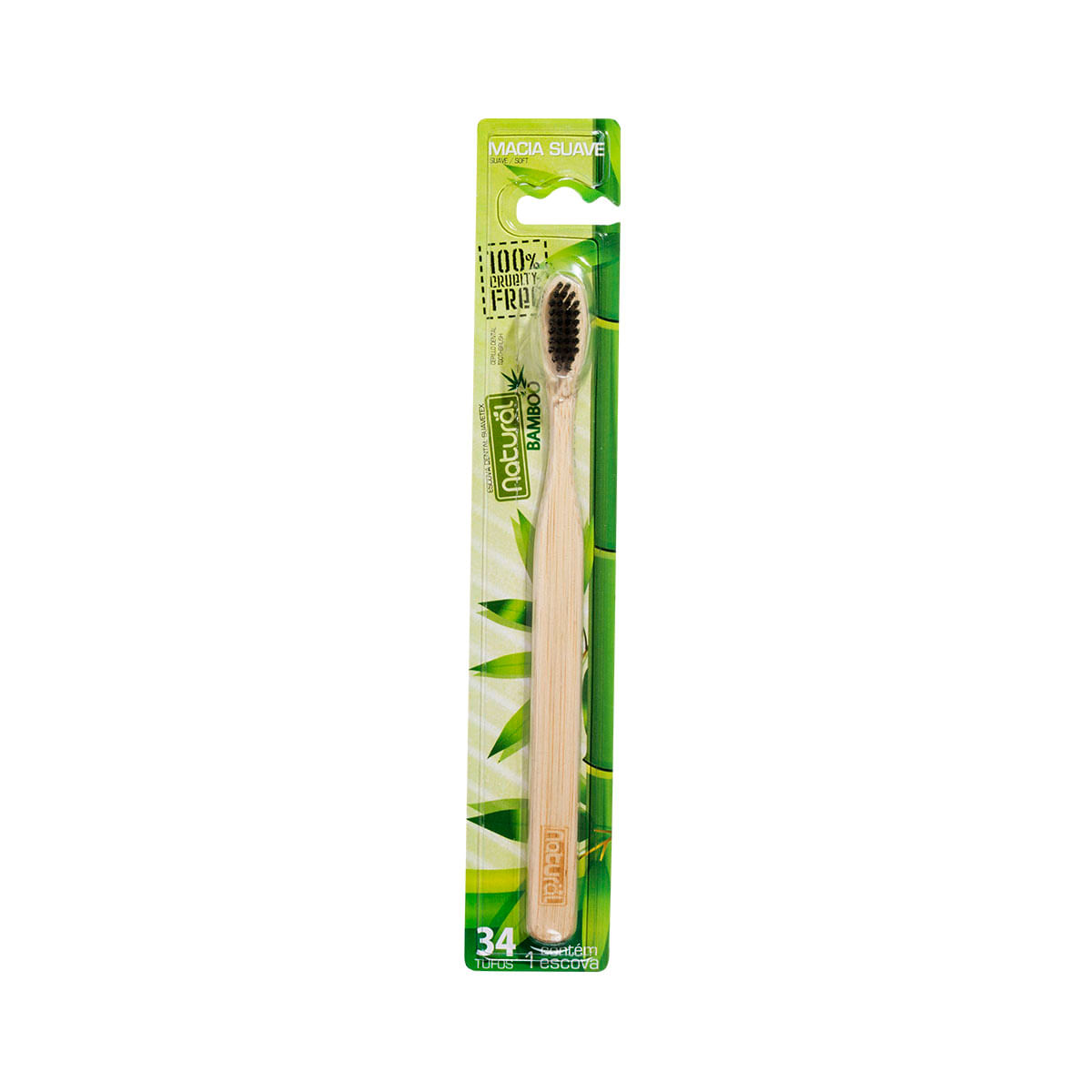 Escova Dental, Natural, Bamboo 1uni