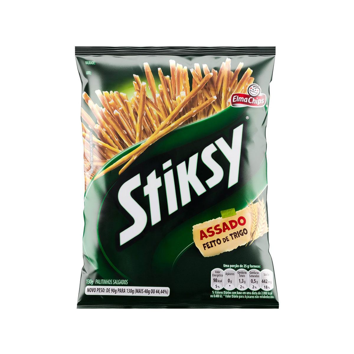 Palitinho de Trigo Salgado Elma Chips Stiksy Pacote 130g