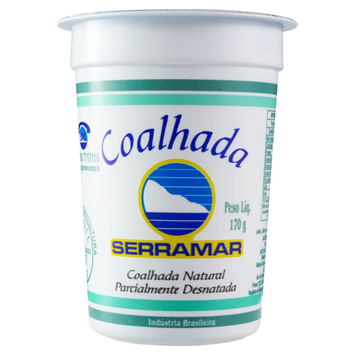 Coalhada Natural Parcialmente Desnatada Serramar 170g