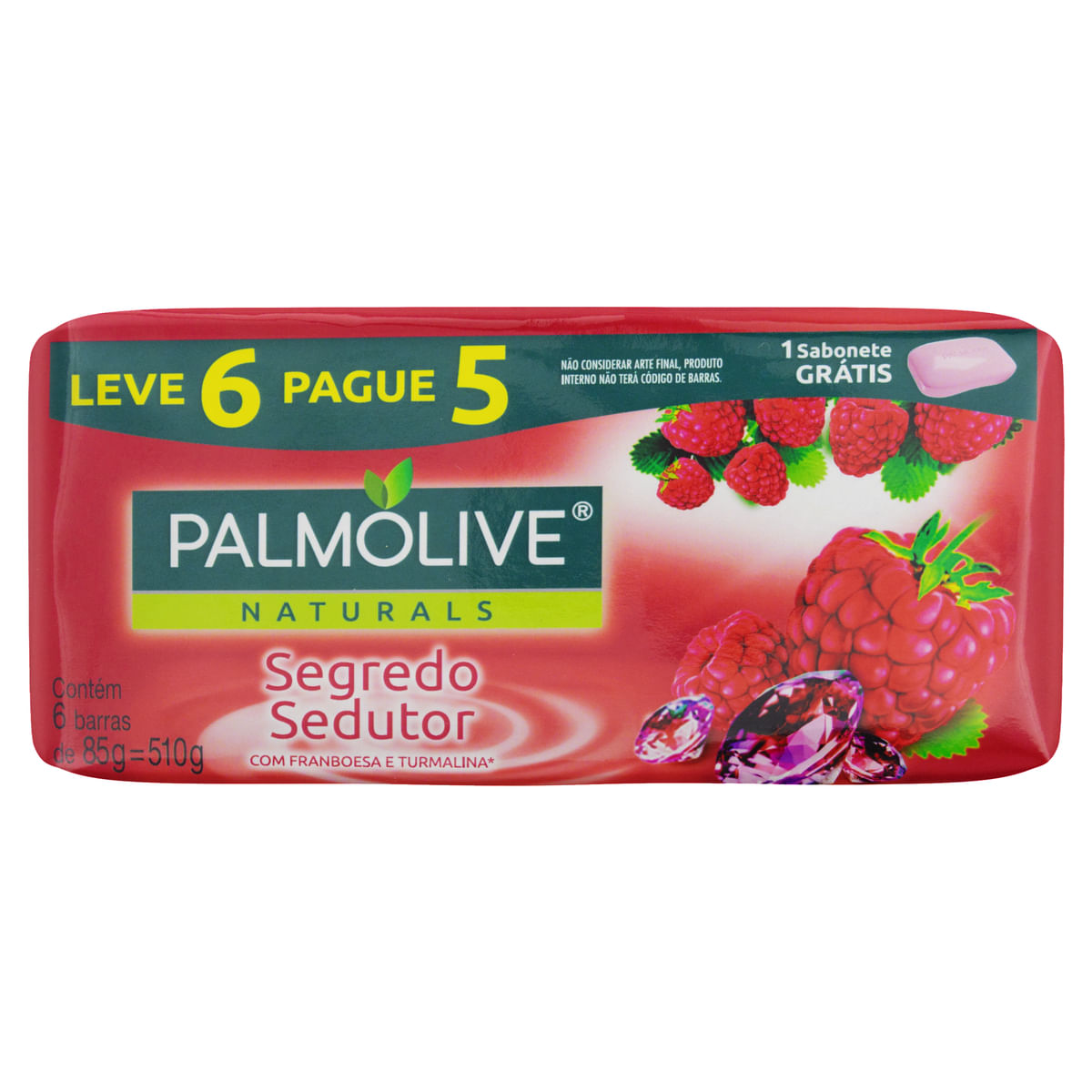 Sabonete em Barra Palmolive Naturals, Framboesa e Turmalina, 510g