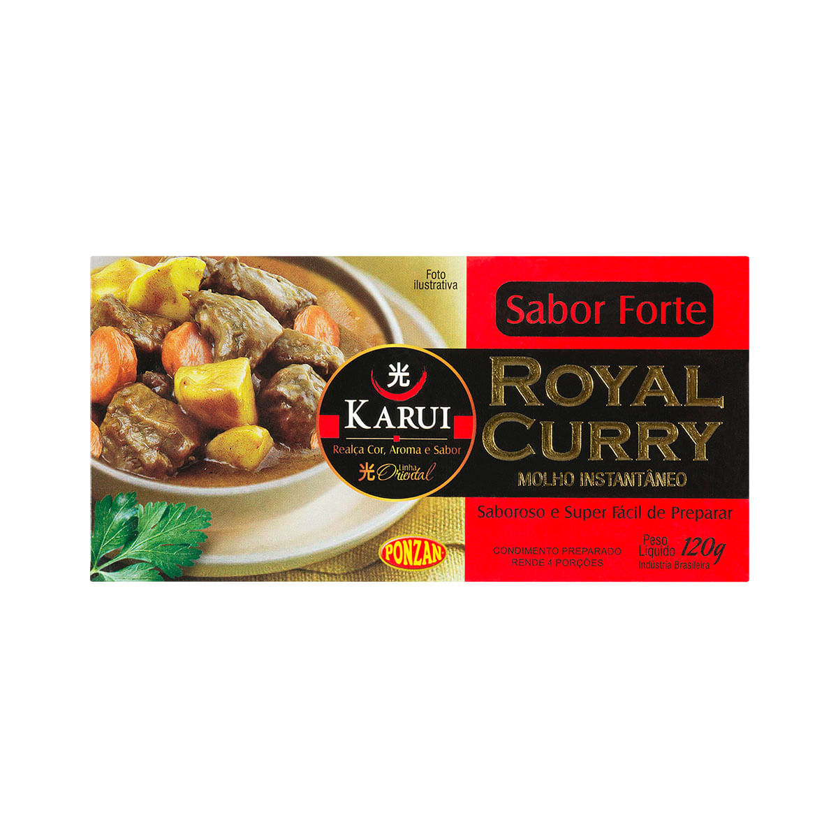 Molho Instantâneo Royal Curry Sabor Forte Karui 120g