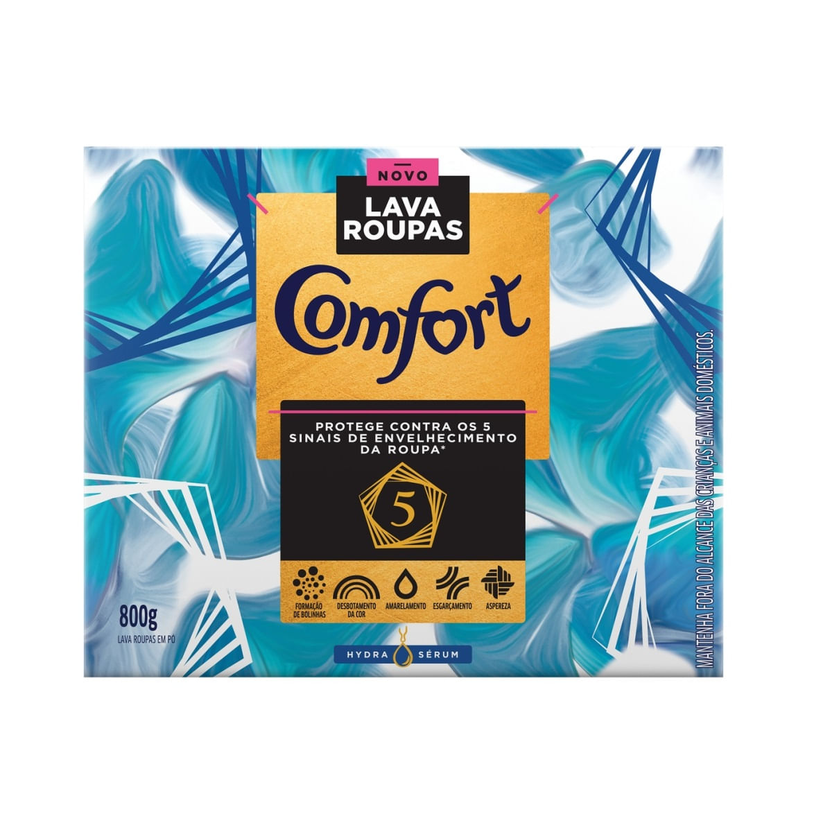 Lava Roupa em Pó Comfort Hydra Serum 800g