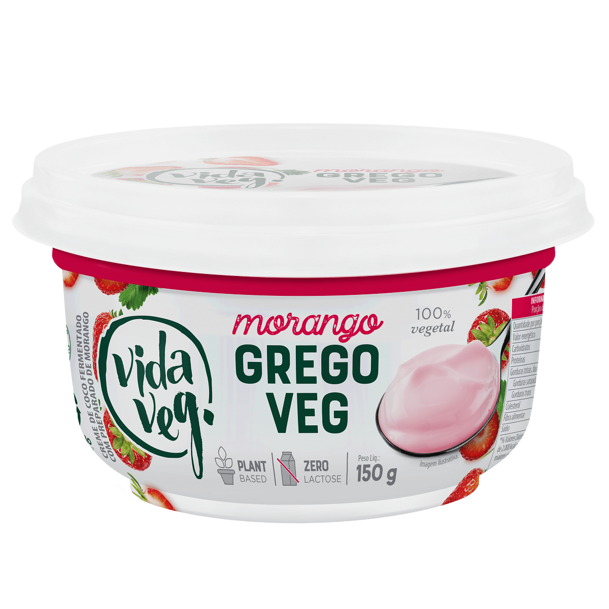 Iogurte Gregoveg Vida Veg Morango 150 g