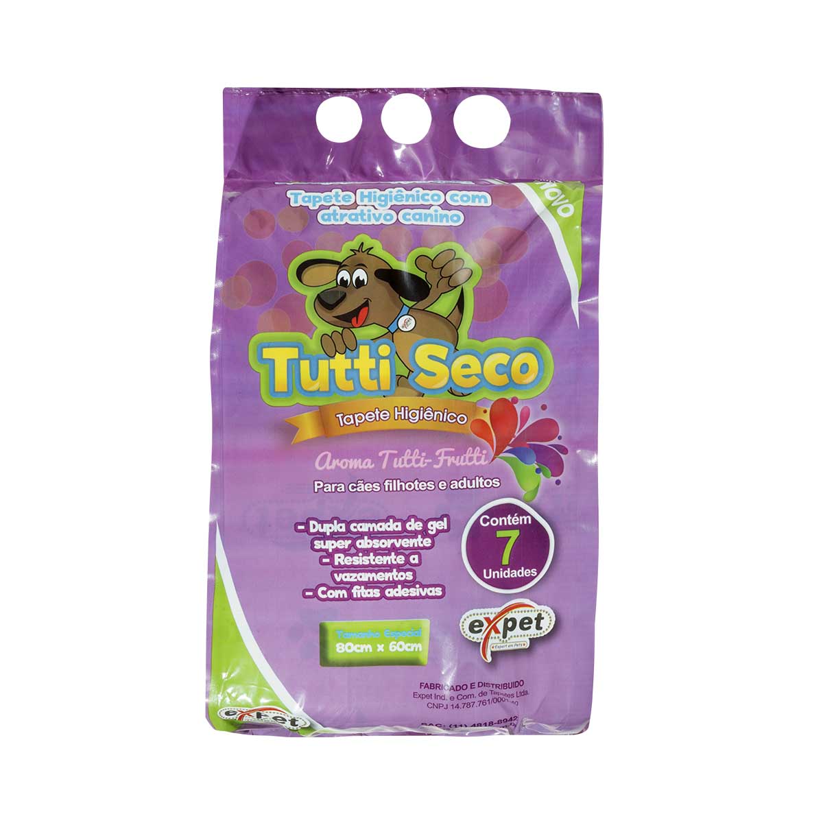 Tapete Expet Higiênico Aroma Tutti-Frutti 80xm x 60cm 7 Unidades