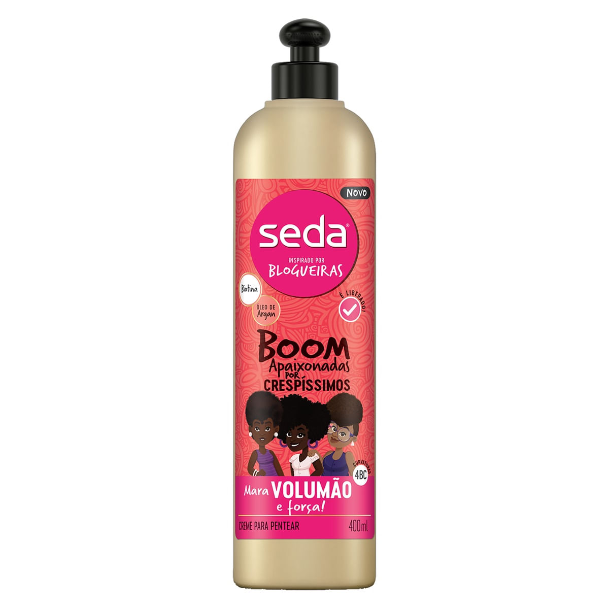 Creme de Pentear Seda Boom Apaixonadas por Crespíssimos com Óleo de Argan 400ml