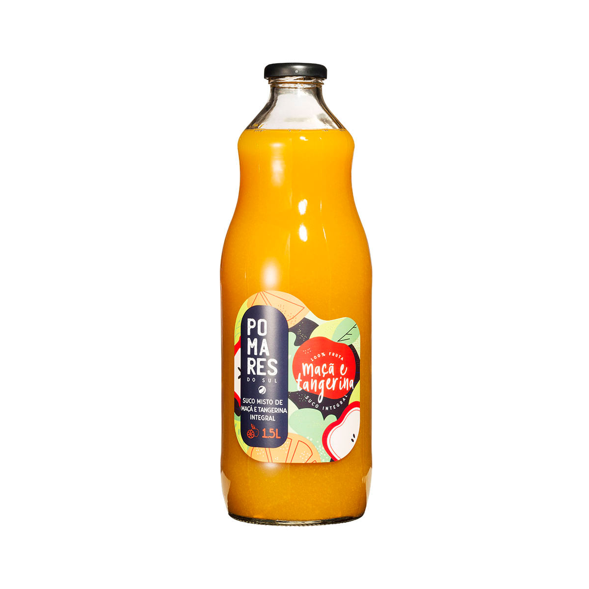 Suco Maçã e Tangerine Integral Pomares do Sul 1,5 Litros