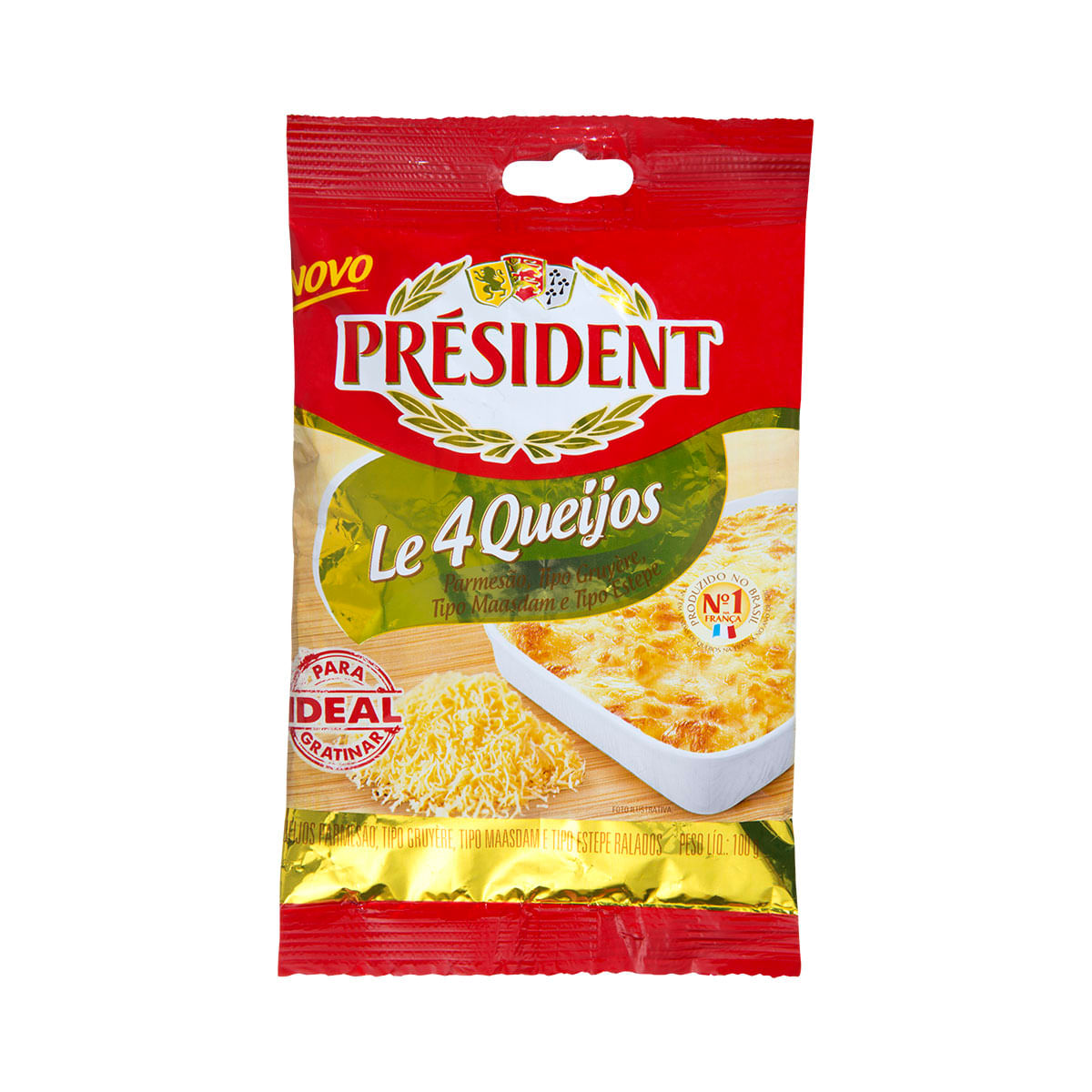 Queijo Ralado Quatro Queijos Président 100 g