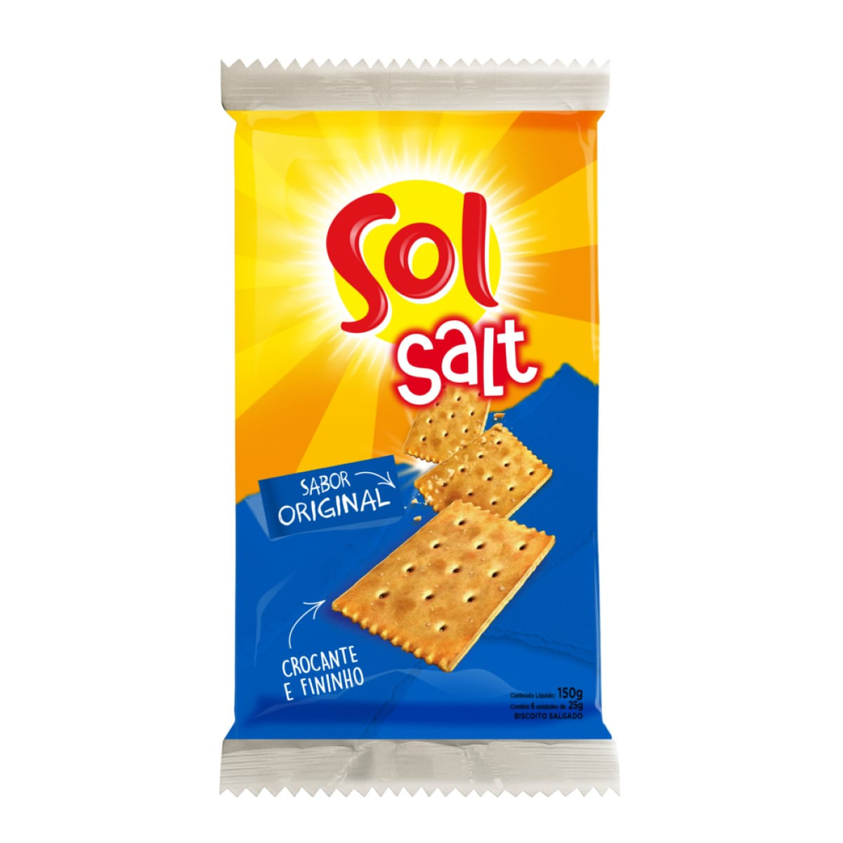 Biscoito Salgado Sol Salt 150 g