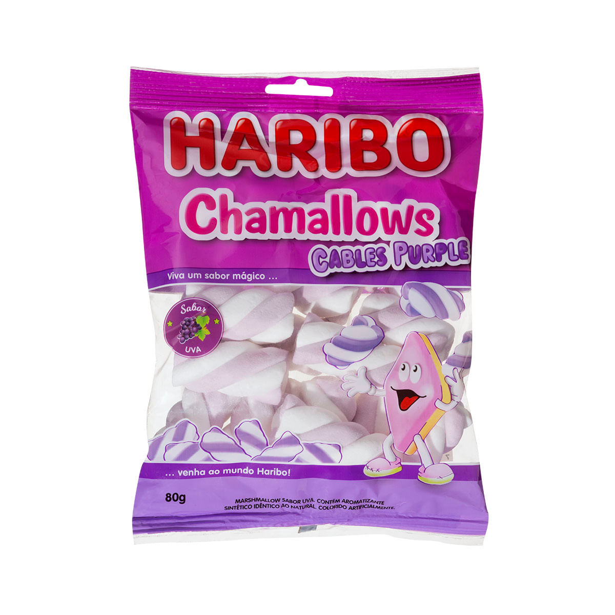 Marshmallow Haribo Chamallows Cables Purple 80g