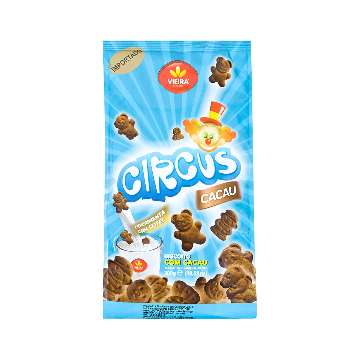 Biscoito Doce Sabor Cacau Circus 300g