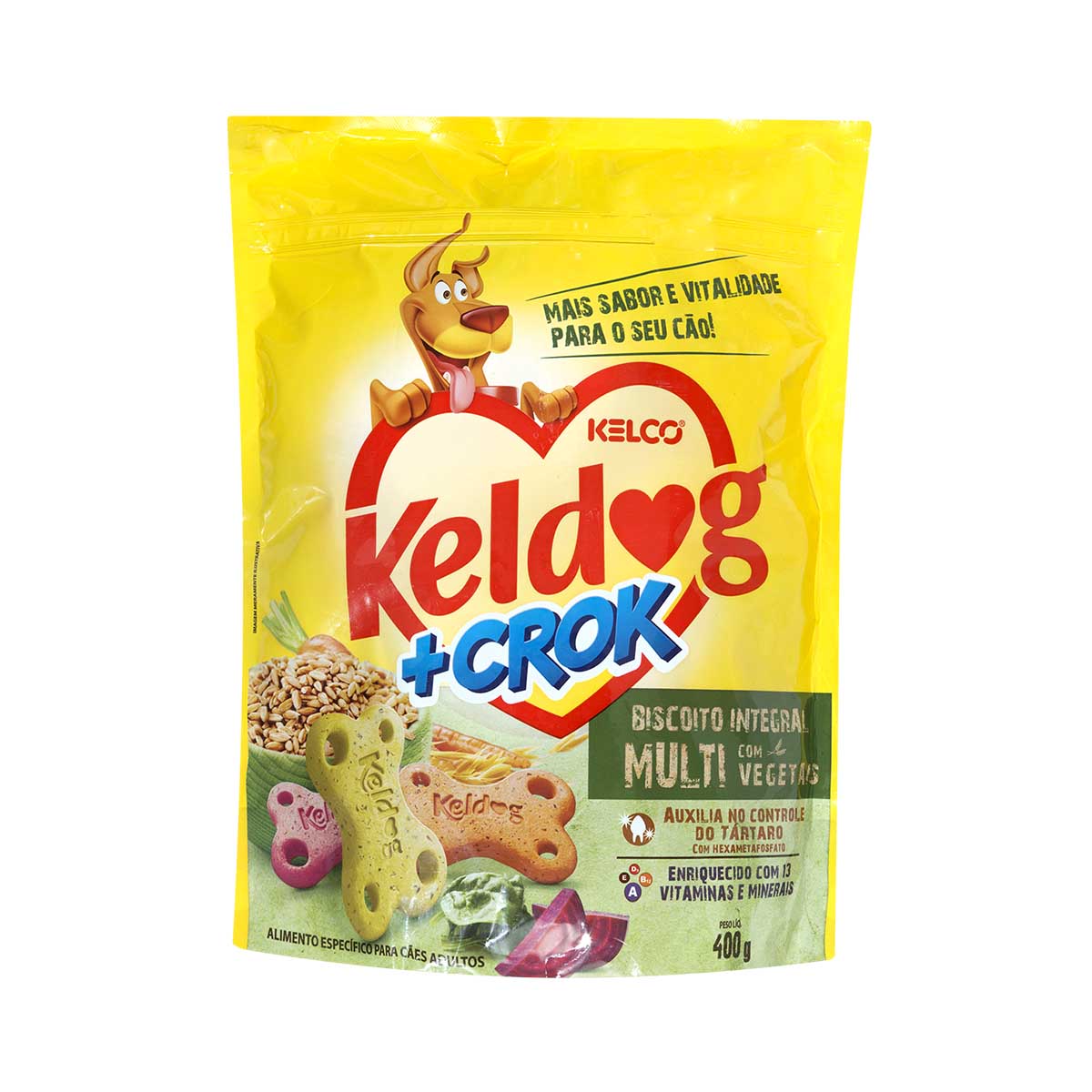 Biscoito Integral Canino Keldog+Crock 400g