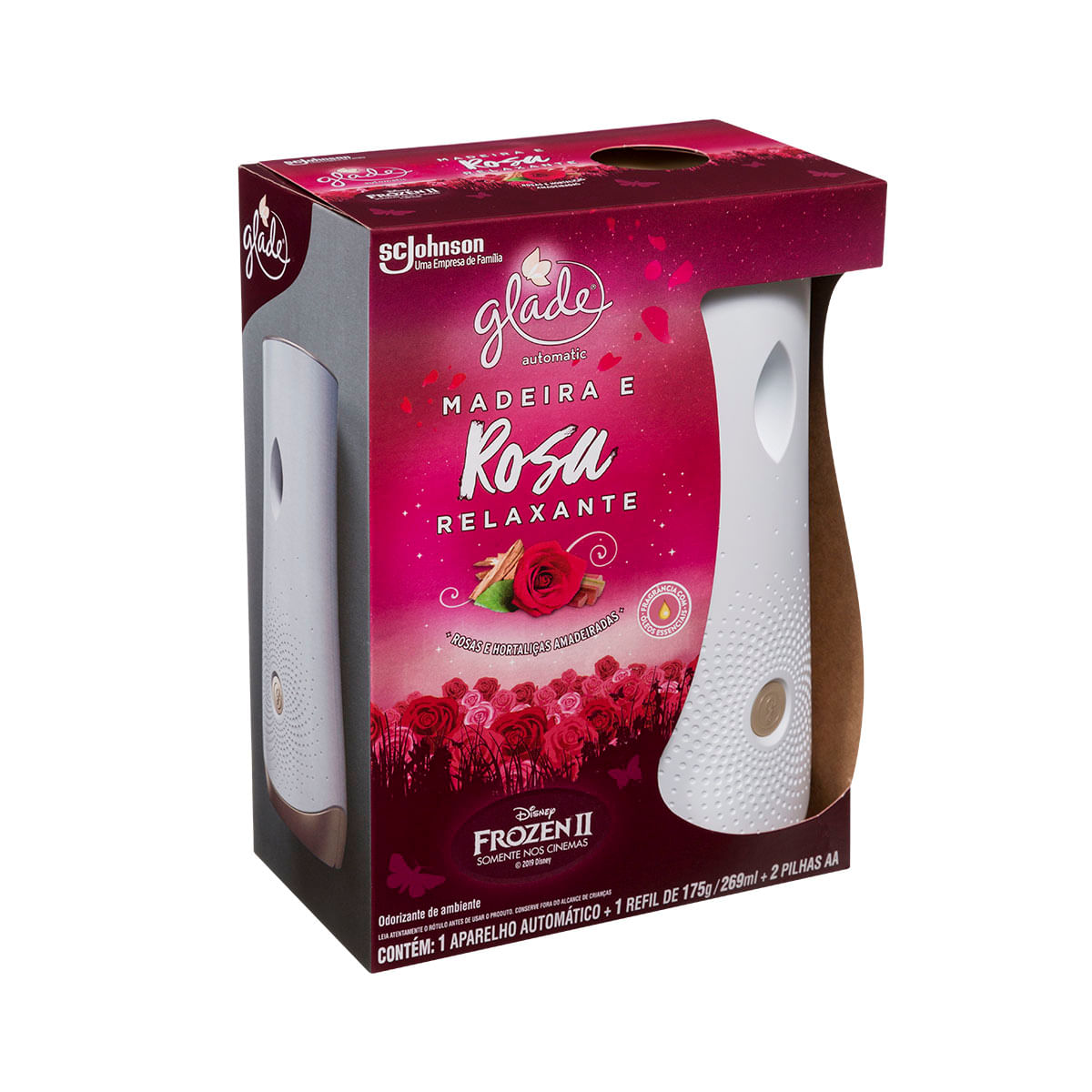 Purificador de Ar Glade Madeira e Rosa Relaxante com Aparelho + Refil 269ml