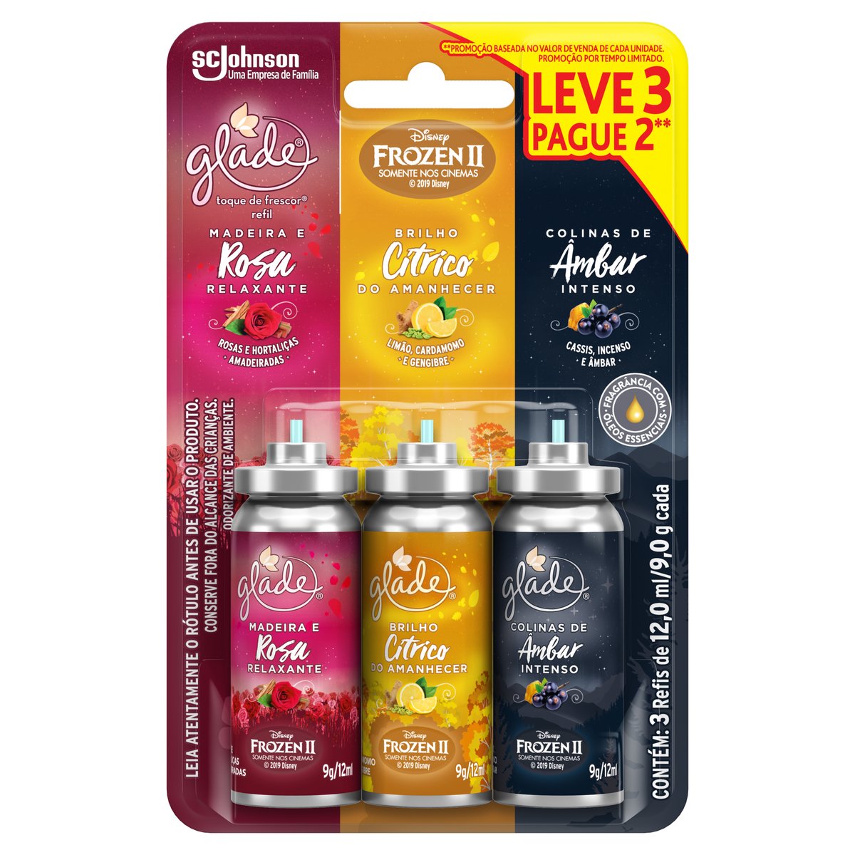 Odorizador de Ambientes Glade 12ml Leve 3 Pague 2 Unidades