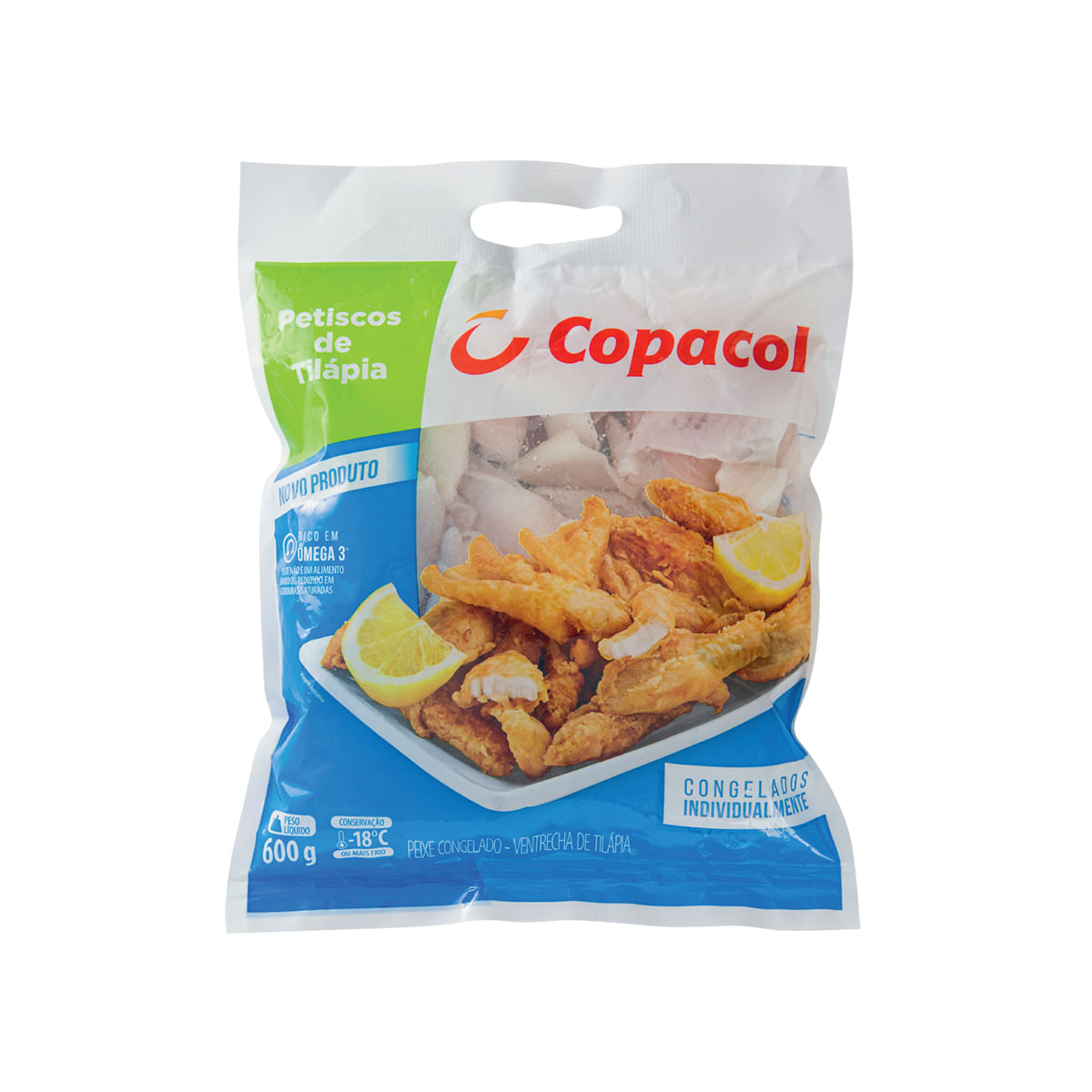 Petiscos de Tilápia Congelados Copacol 600g