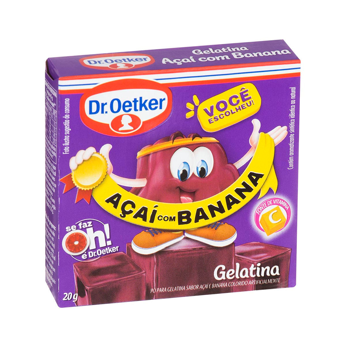 Gelatina Açaí com Banana Dr.Oetker 20g