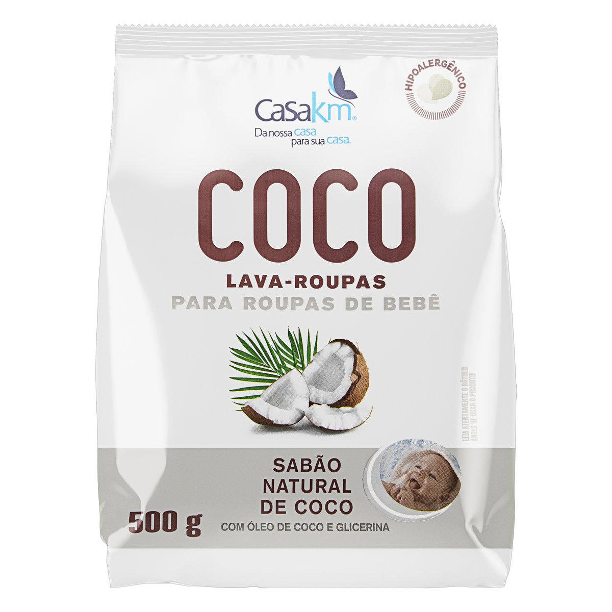 Lava Roupas em Pó Coco Casa Km Bebê 500 g