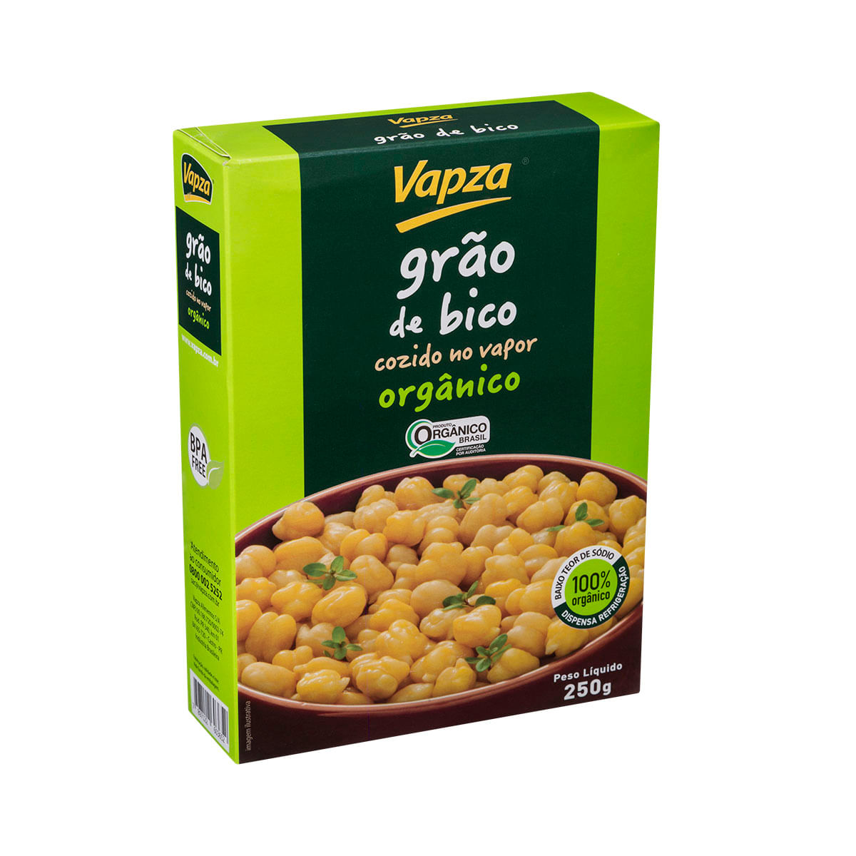 Grão de Bico Cozido Vapza 250g