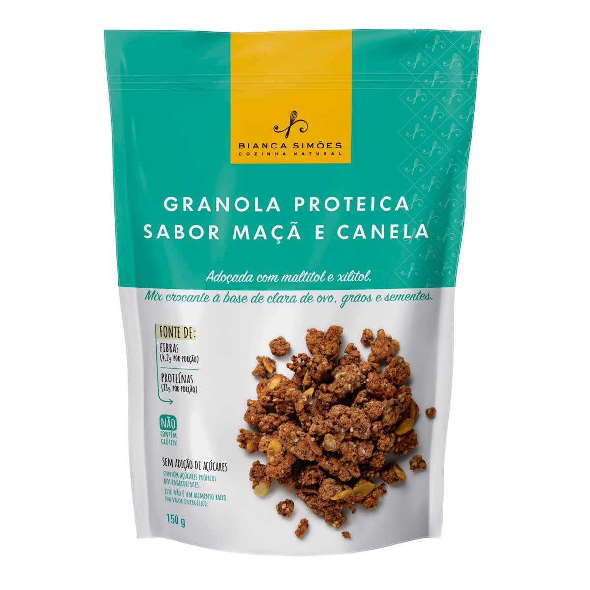 Granola Proteica Sabor Maçã e Canela Bianca Simões 150 g