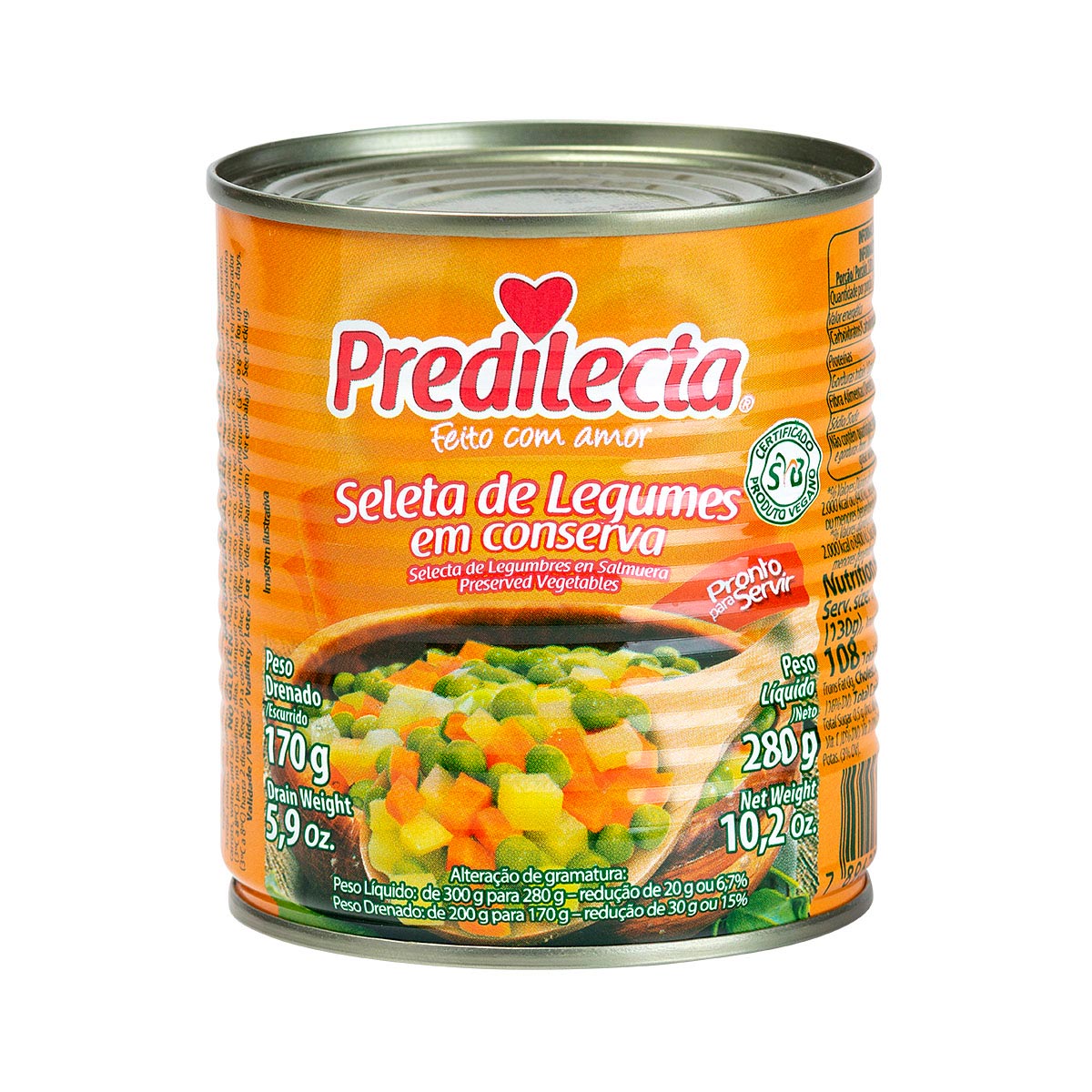 Seleta de Legumes em Conserva Predilecta 170g