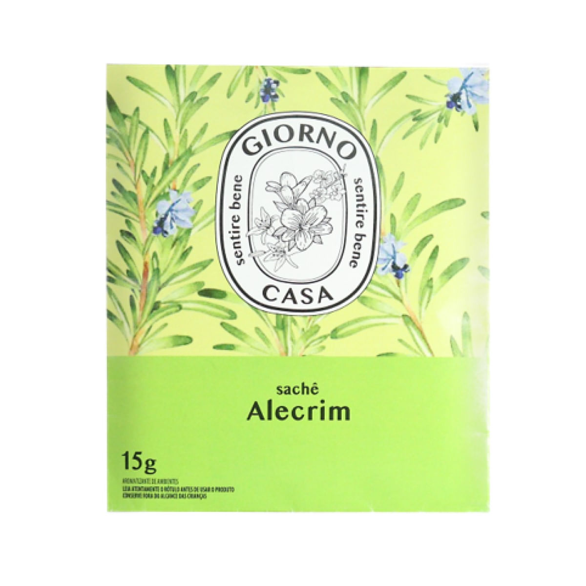 Aromatizador de Ambientes Sachê Alecrim Giorno Casa 15 g