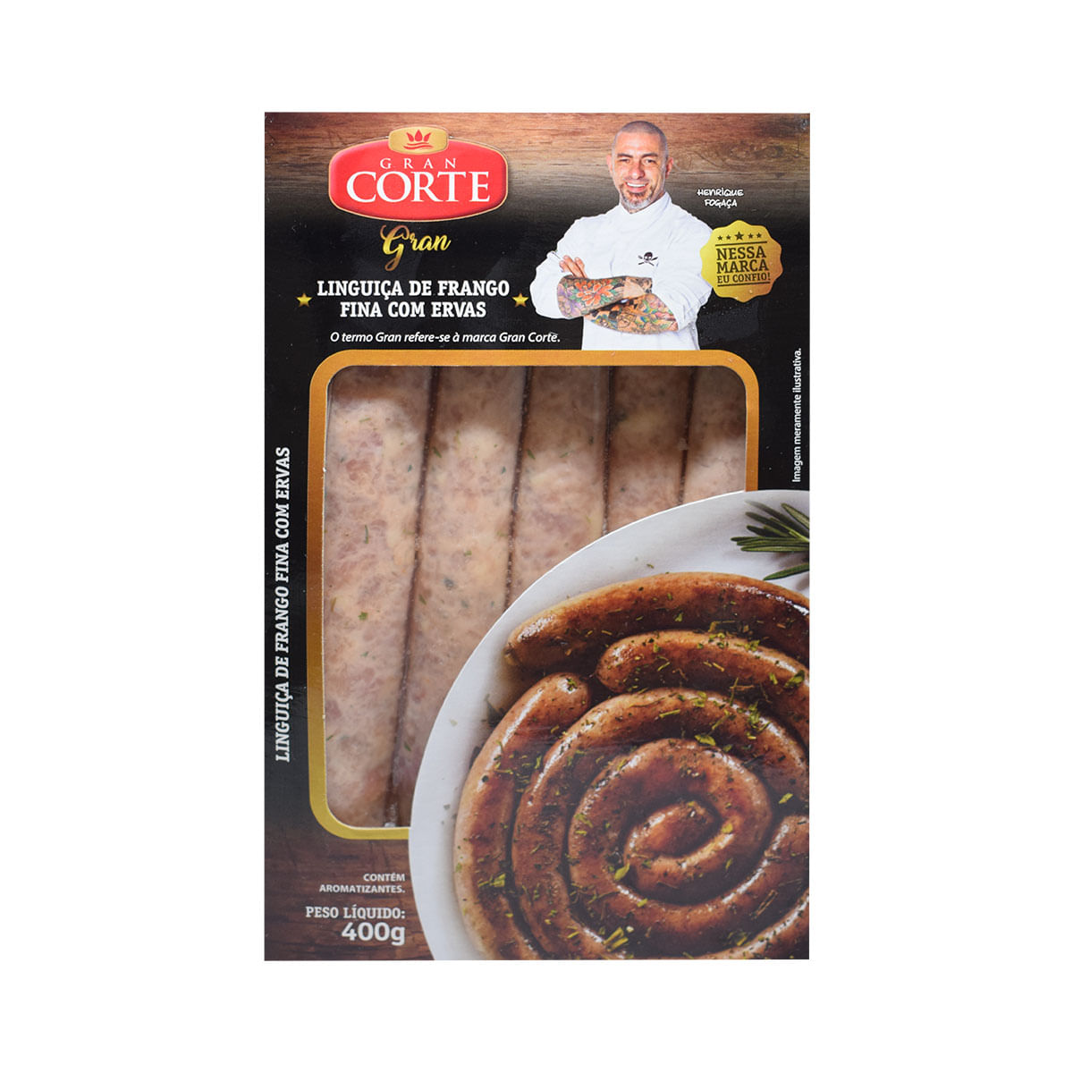 Linguiça de Frango com Ervas Gran Corte Gran Fogaça 400g