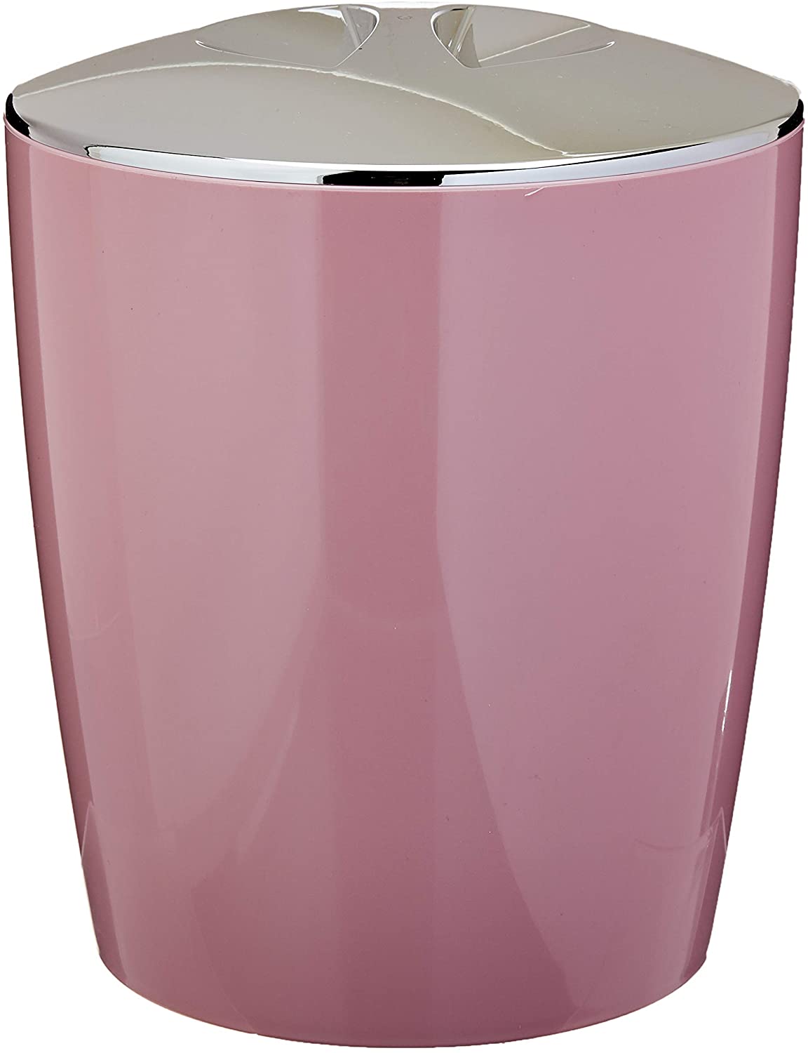 Lixeira Cromo Vitra Com Tampa 5 Litros Rosa Quartzo Ou