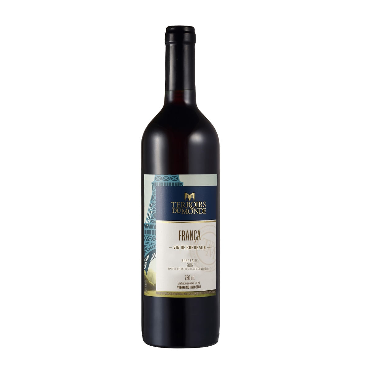 Vinho Tinto Terroirs Du Monde Bordeaux 2016 750ml