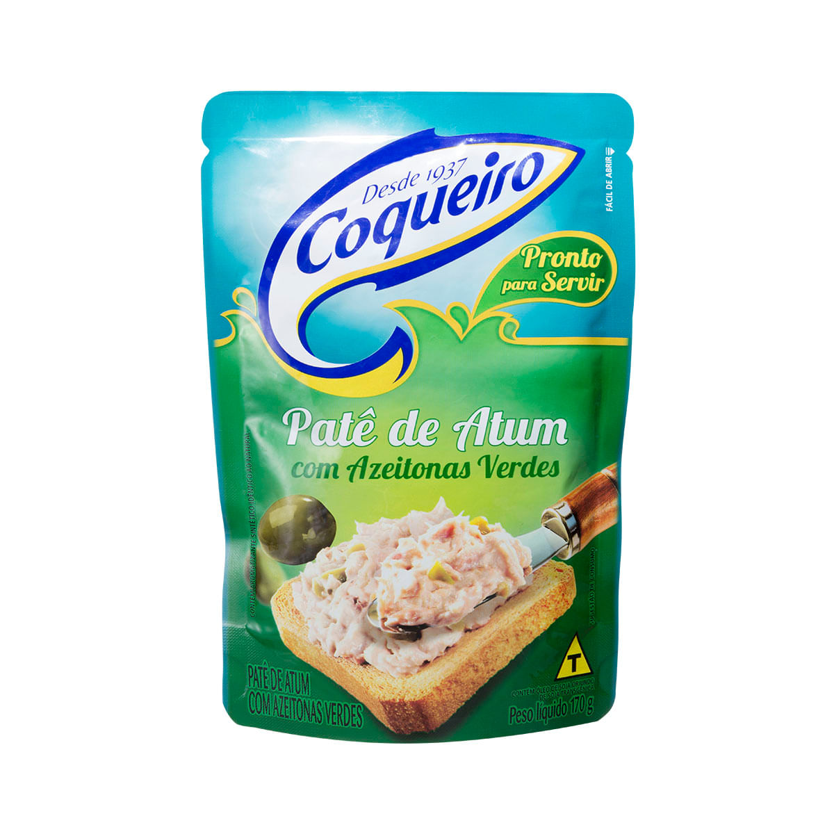 Patê de Atum com Azeitonas Verdes Coqueiro Sachê 170g